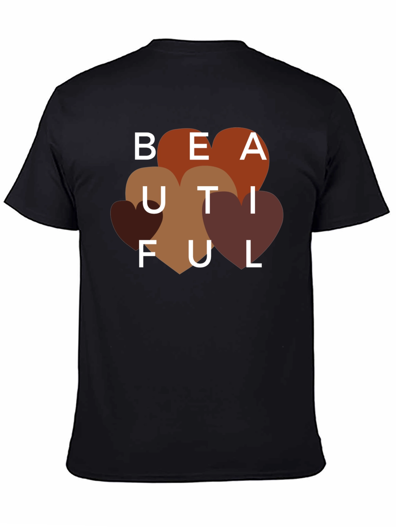 Black Beautiful Heart Tee - Stylish Graphic T-Shirt view 4