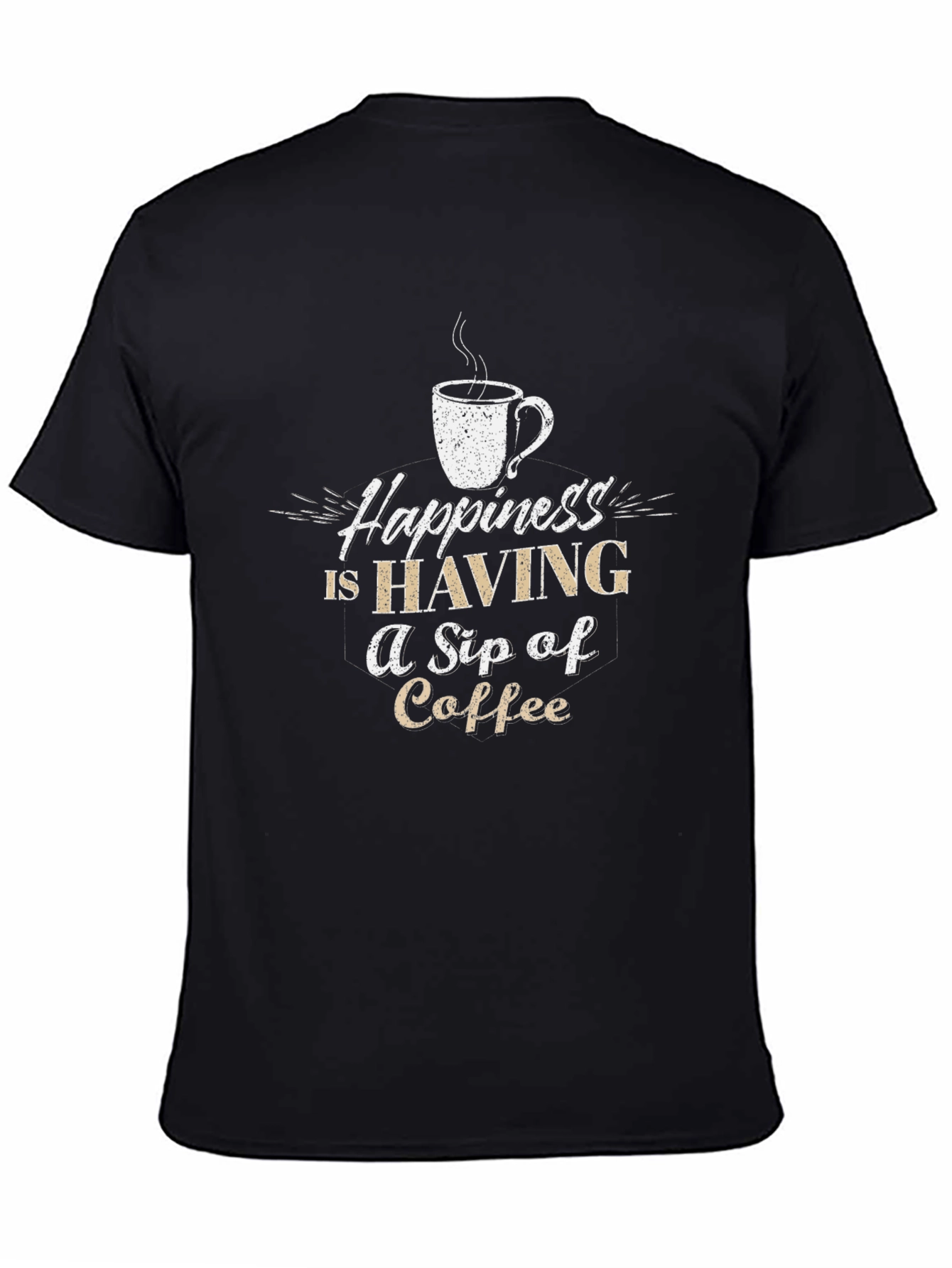 Black Coffee Lover Graphic Tee - Happiness Is A Sip view 4