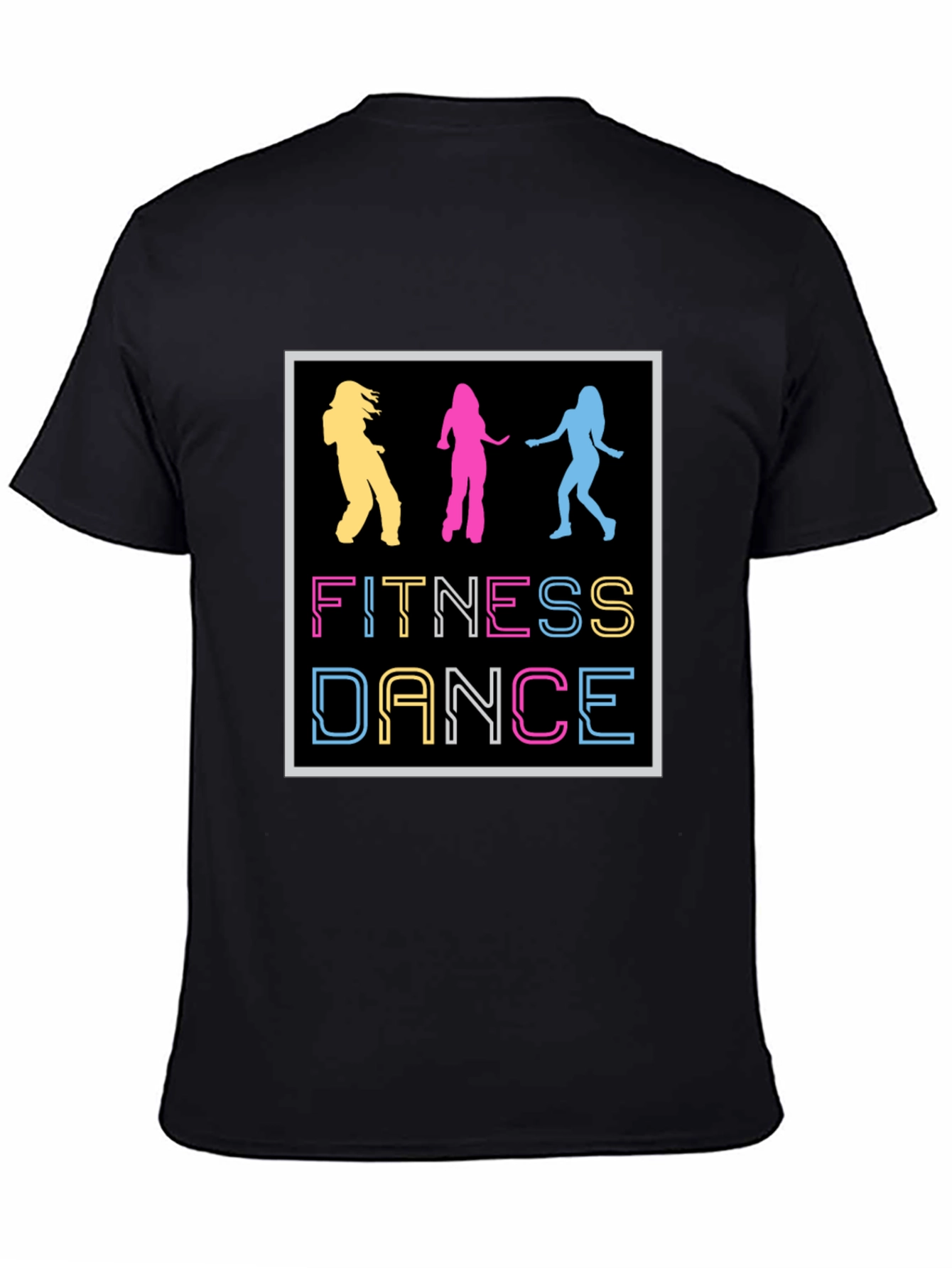 Black Fitness Dance Graphic T-Shirt view 4