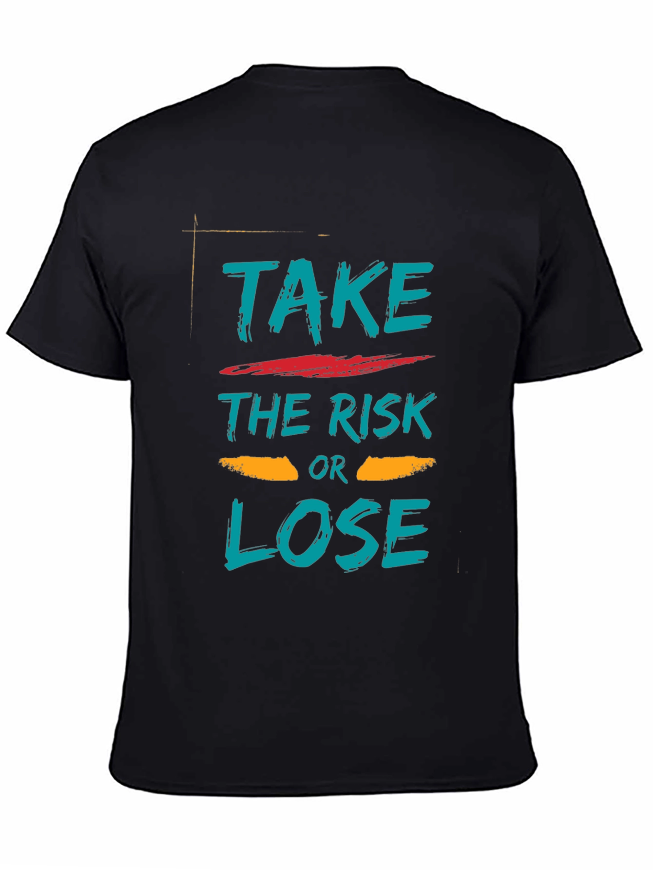 Black Take the Risk Graphic Tee view 4