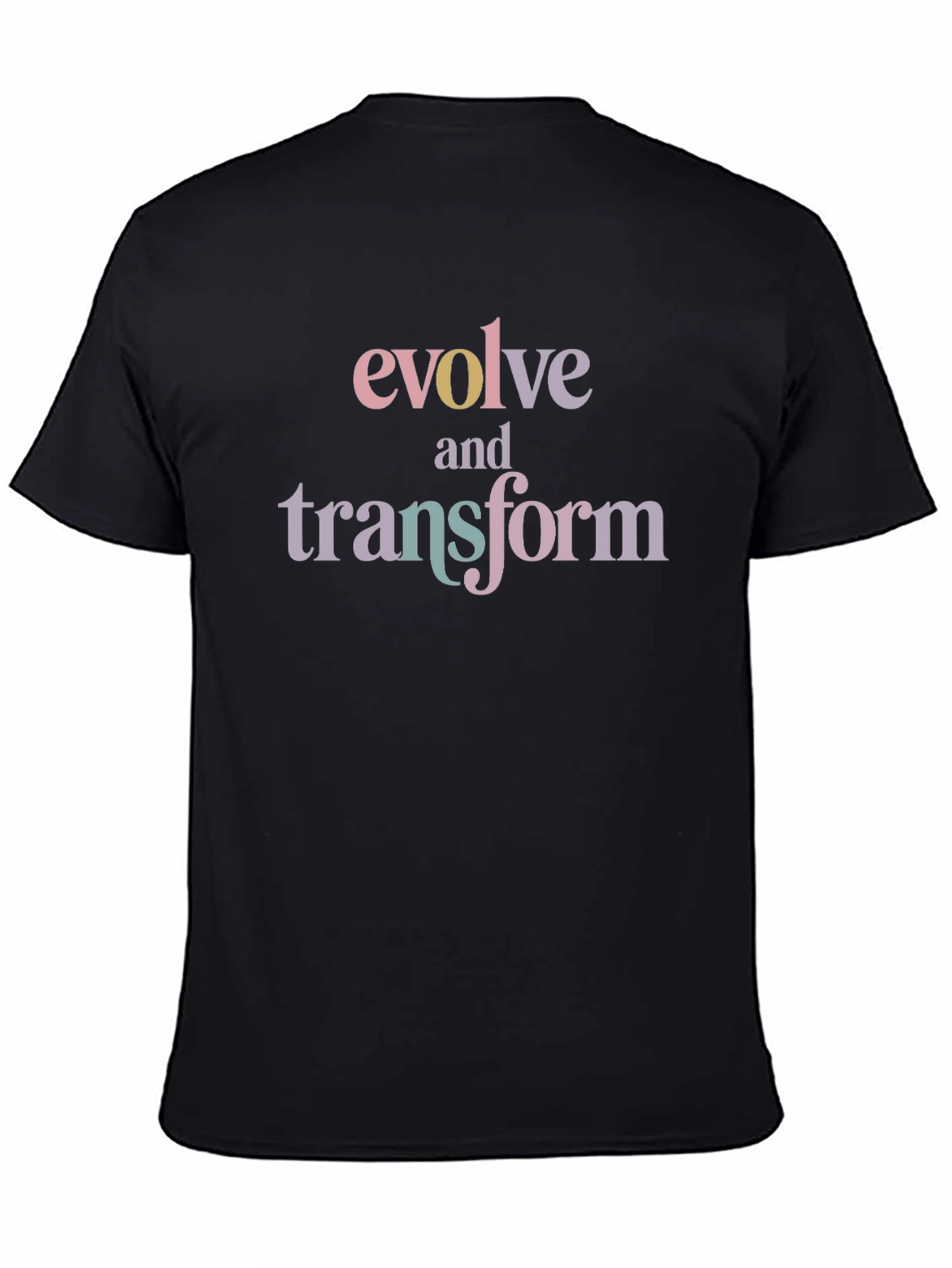 Black Evolve and Transform Graphic T-Shirt view 4