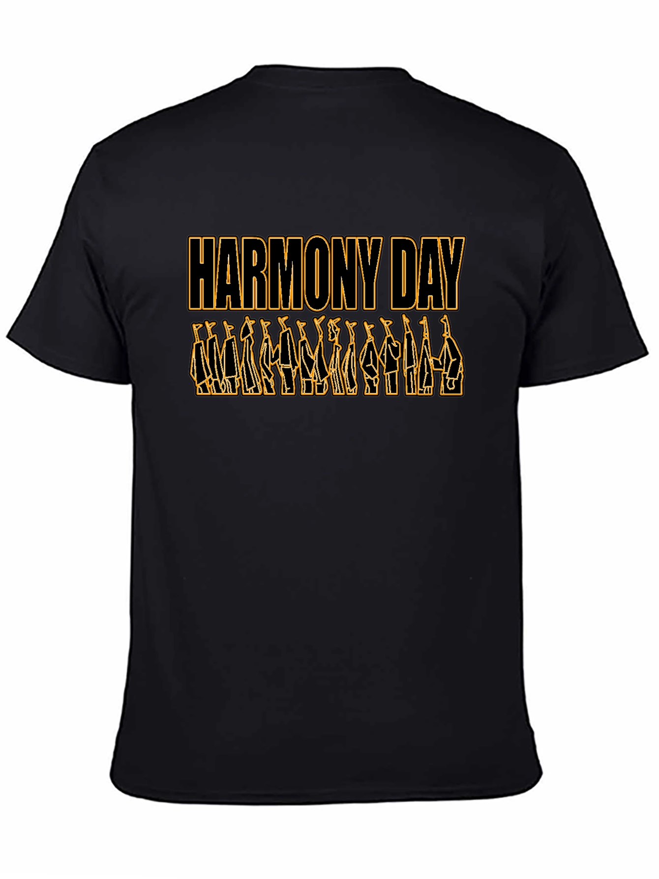 Black Harmony Day Black T-Shirt view 4