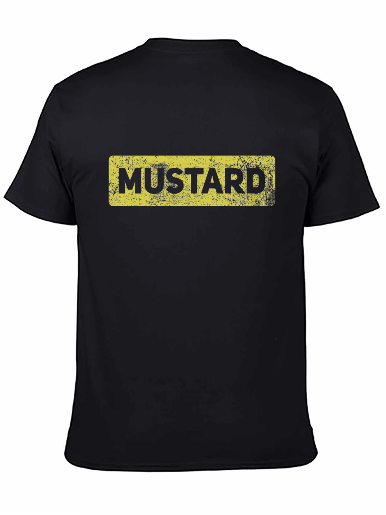 Black Mustard Graphic Tee - Unisex Black T-Shirt view 4