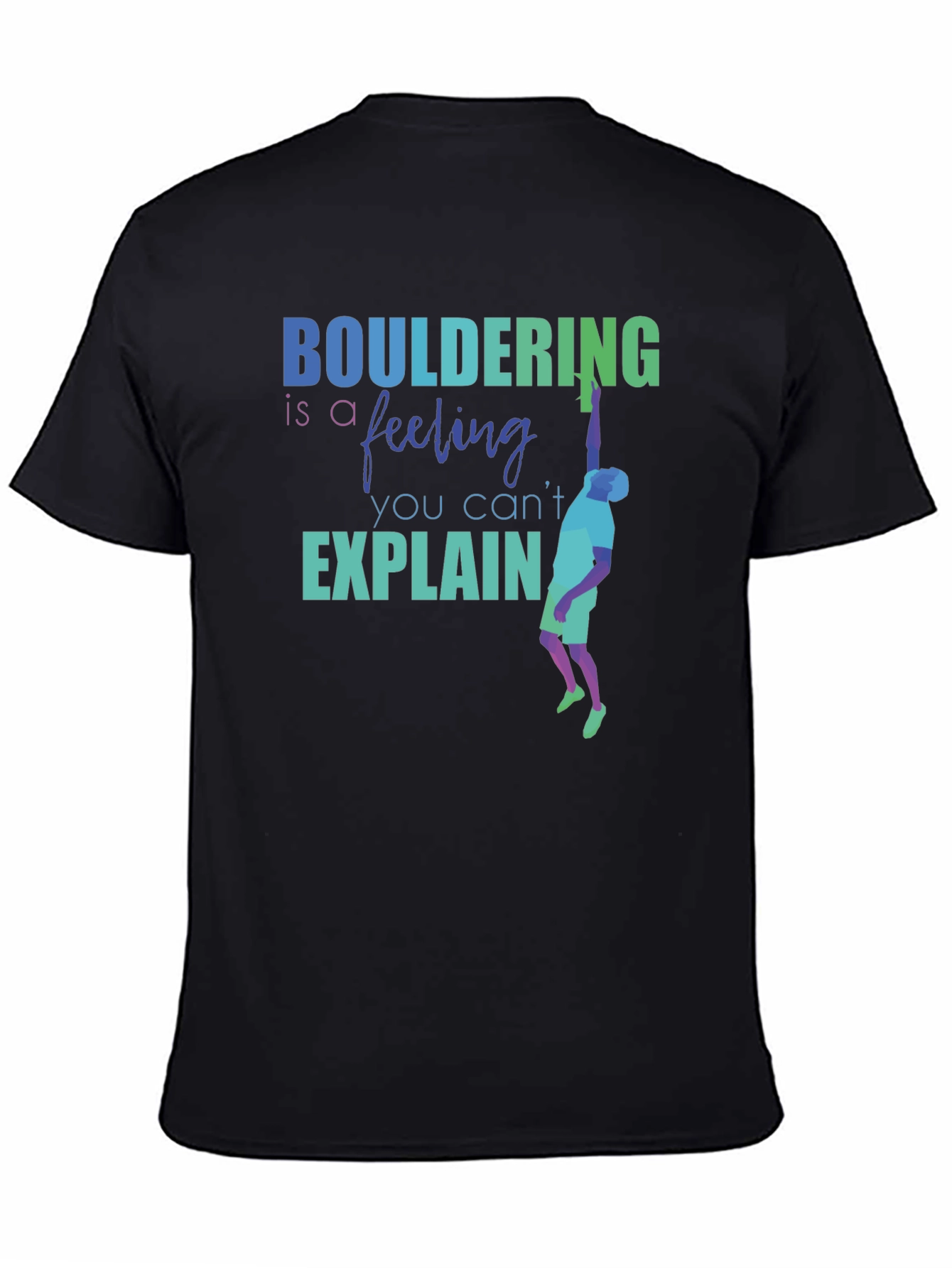 Black Bouldering Feeling Graphic Tee | Rock Climbing Shirt view 4