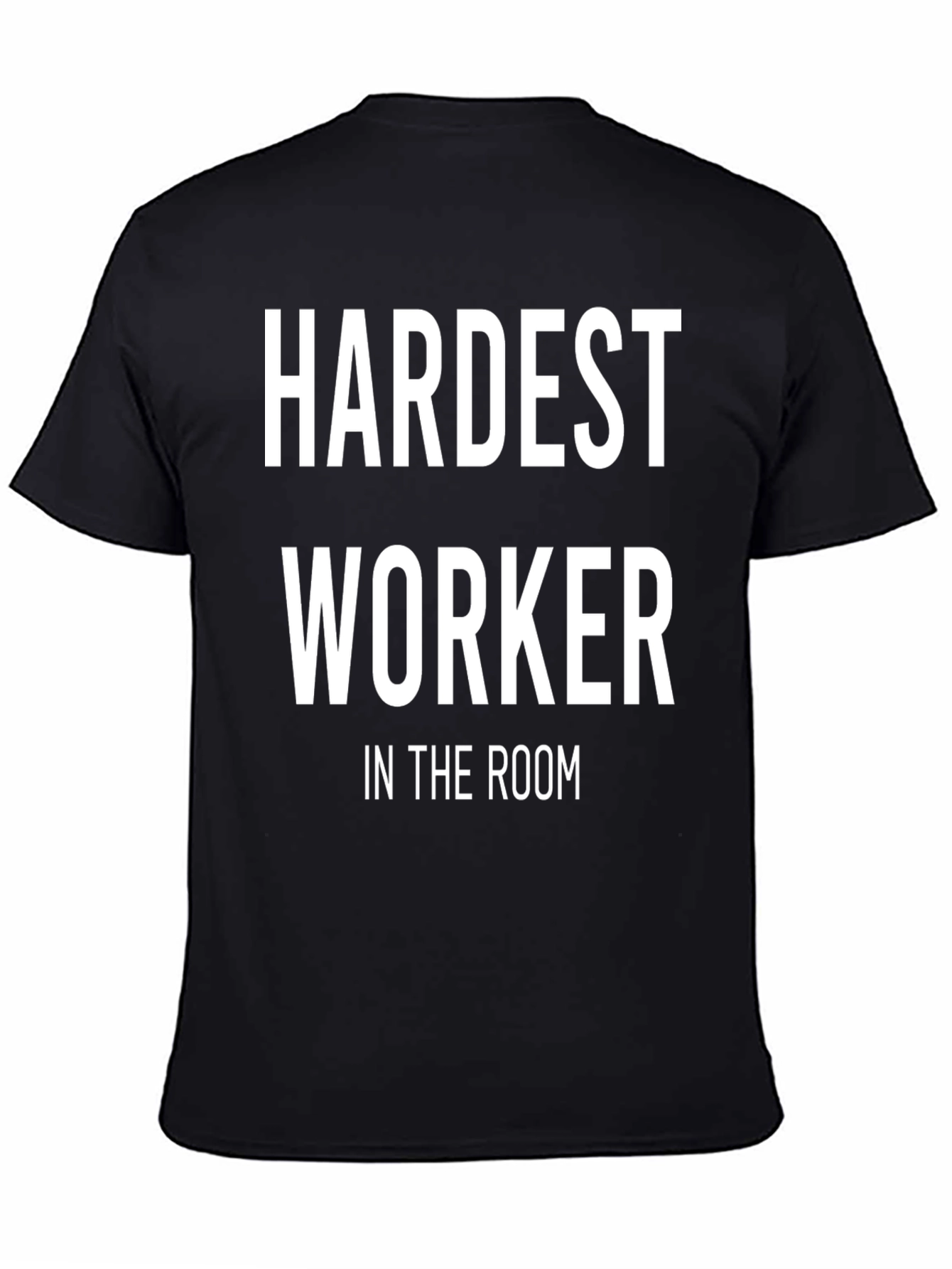 Black Hardest Worker in the Room Graphic Tee - Black view 4