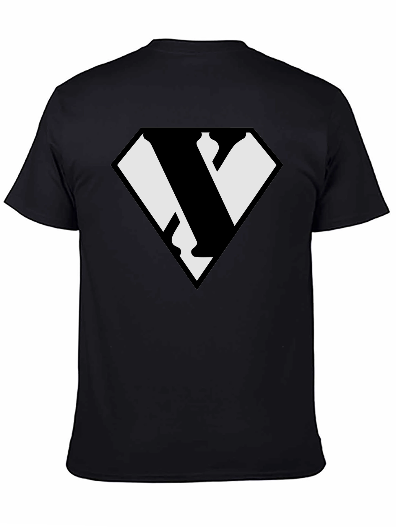 Black Super Symbol Black Graphic Tee - Cotton Blend view 4