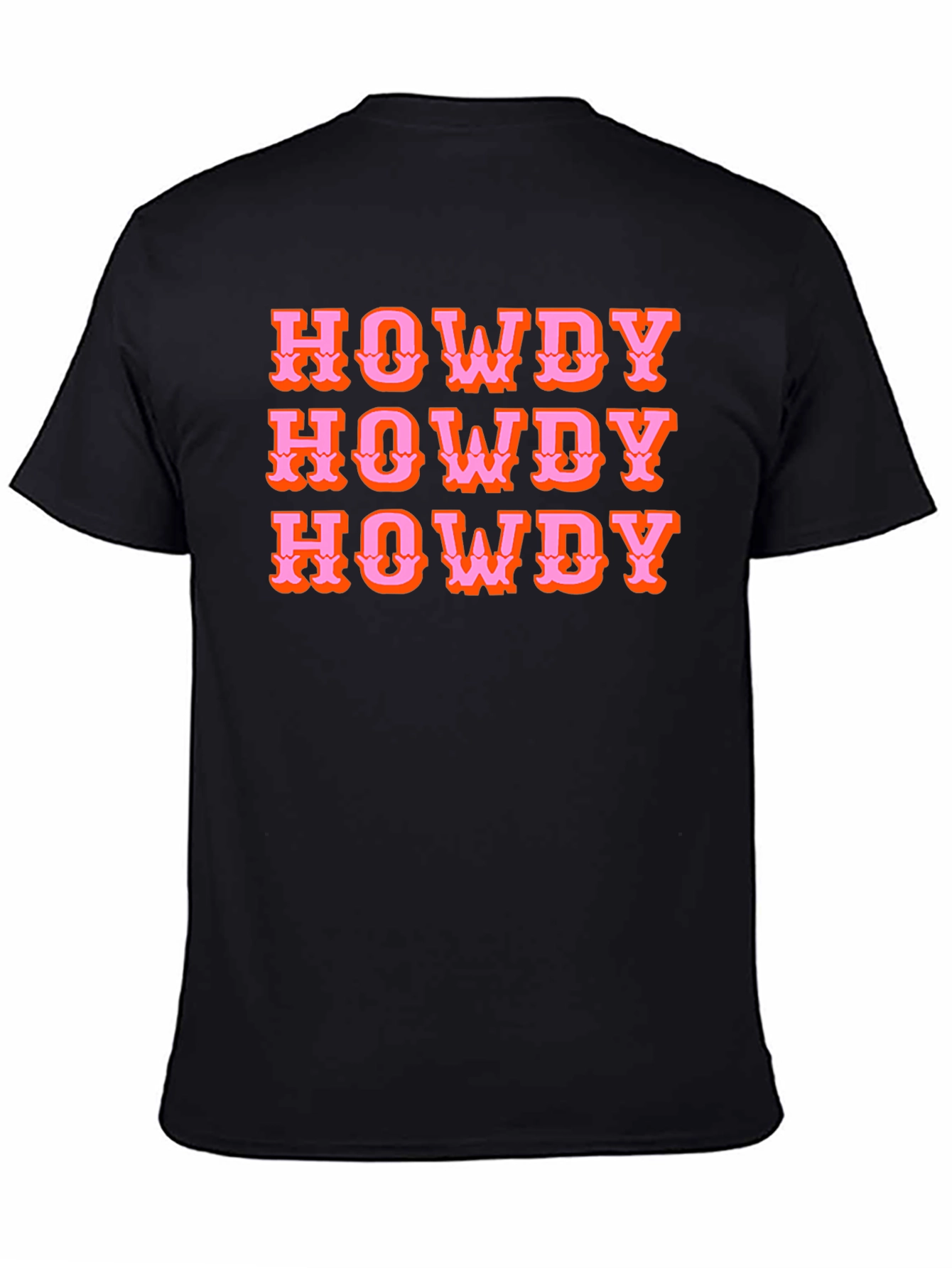 Black Howdy T-Shirt - Western Style Novelty Tee view 4