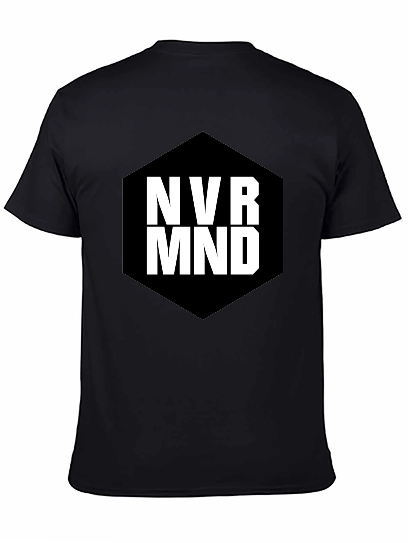 Black NVR MND Black Graphic T-Shirt - Modern Tee view 4