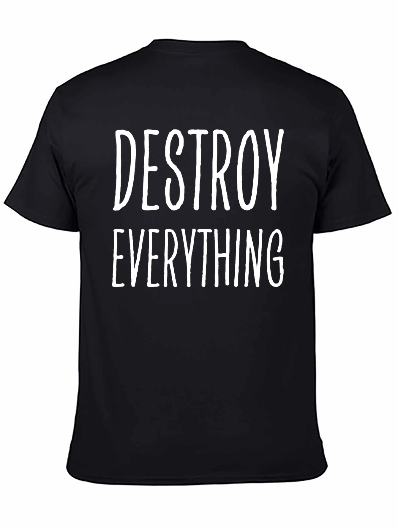 Black Destroy Everything Graphic Tee - Black view 4