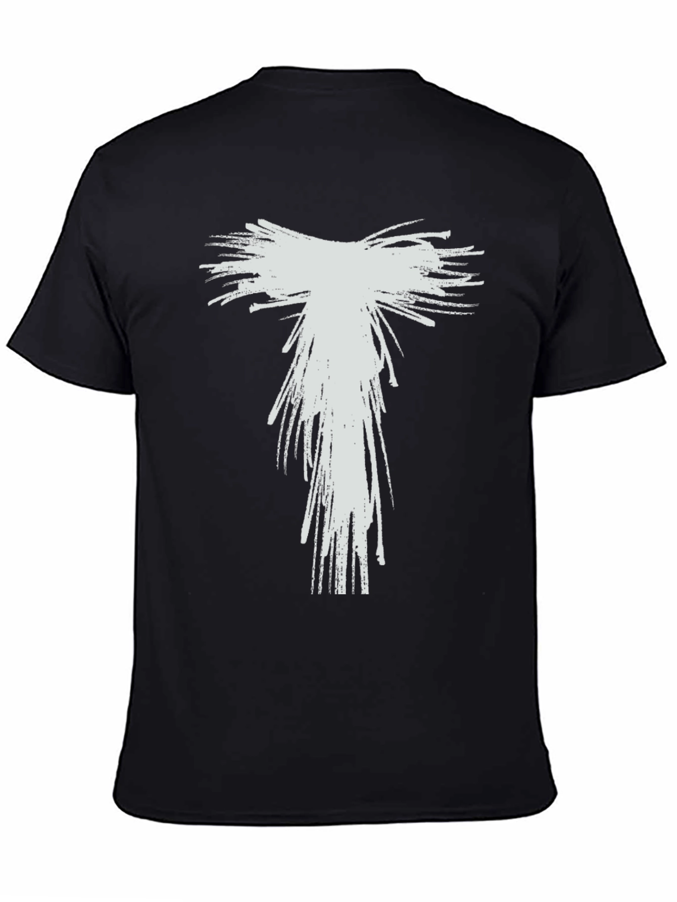 Black Abstract Graphic Print Black T-Shirt view 4