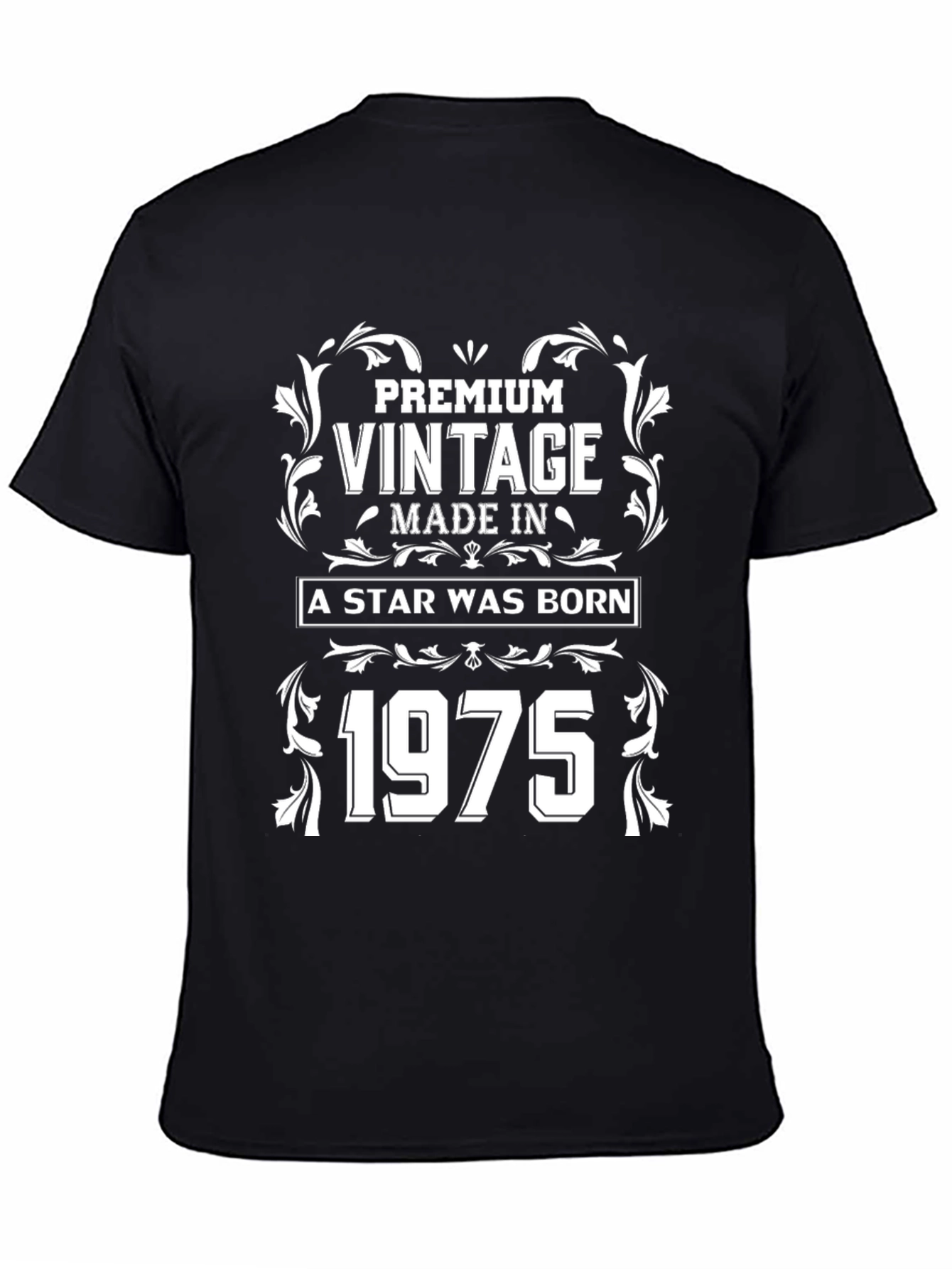 Black Premium Vintage 1975 T-Shirt view 4