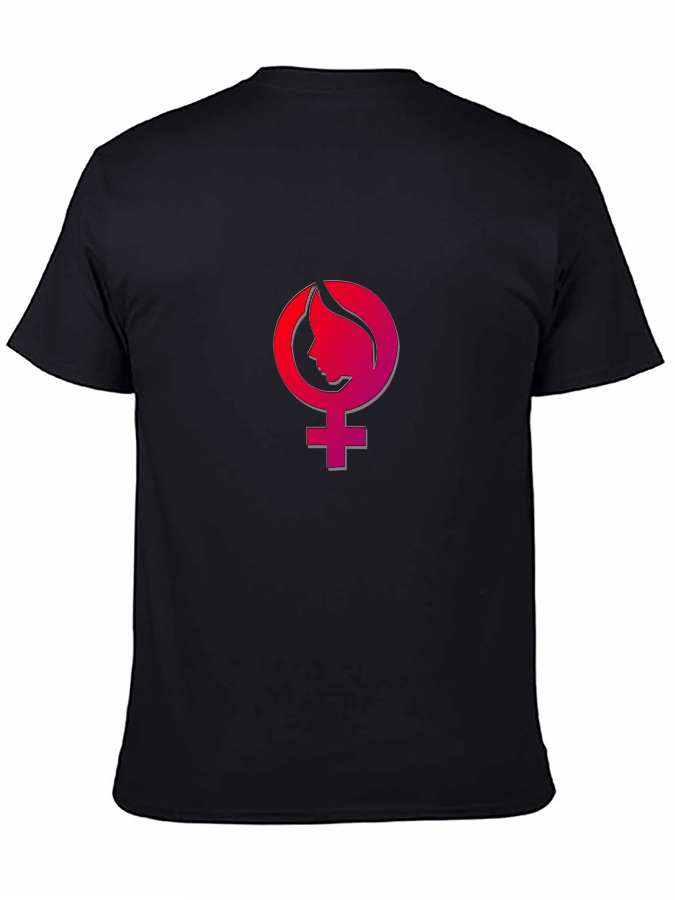 Black Feminist Venus Symbol T-Shirt - Stylish Black Tee view 4