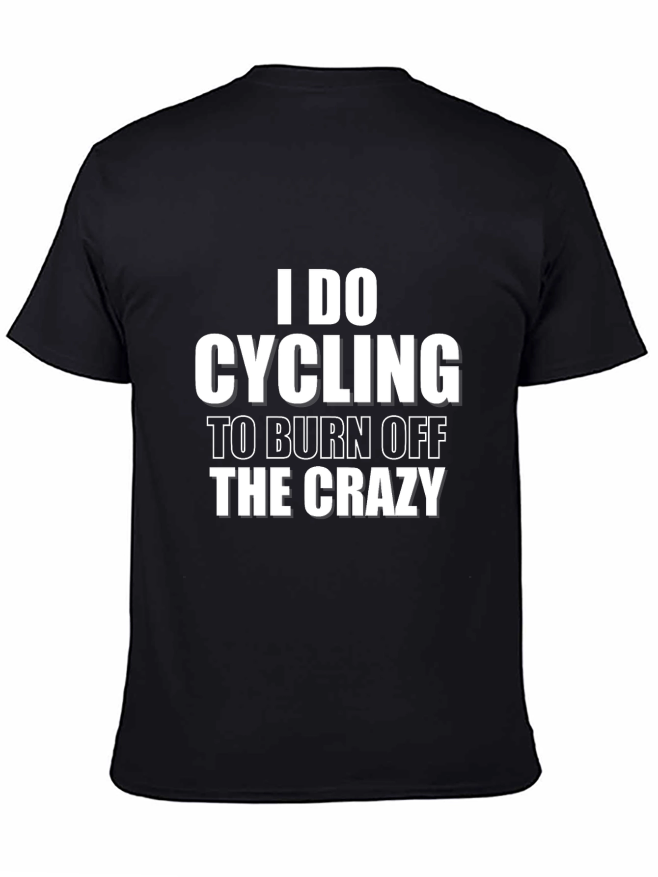 Black Cycling Burn Off Crazy T-Shirt - Black view 4