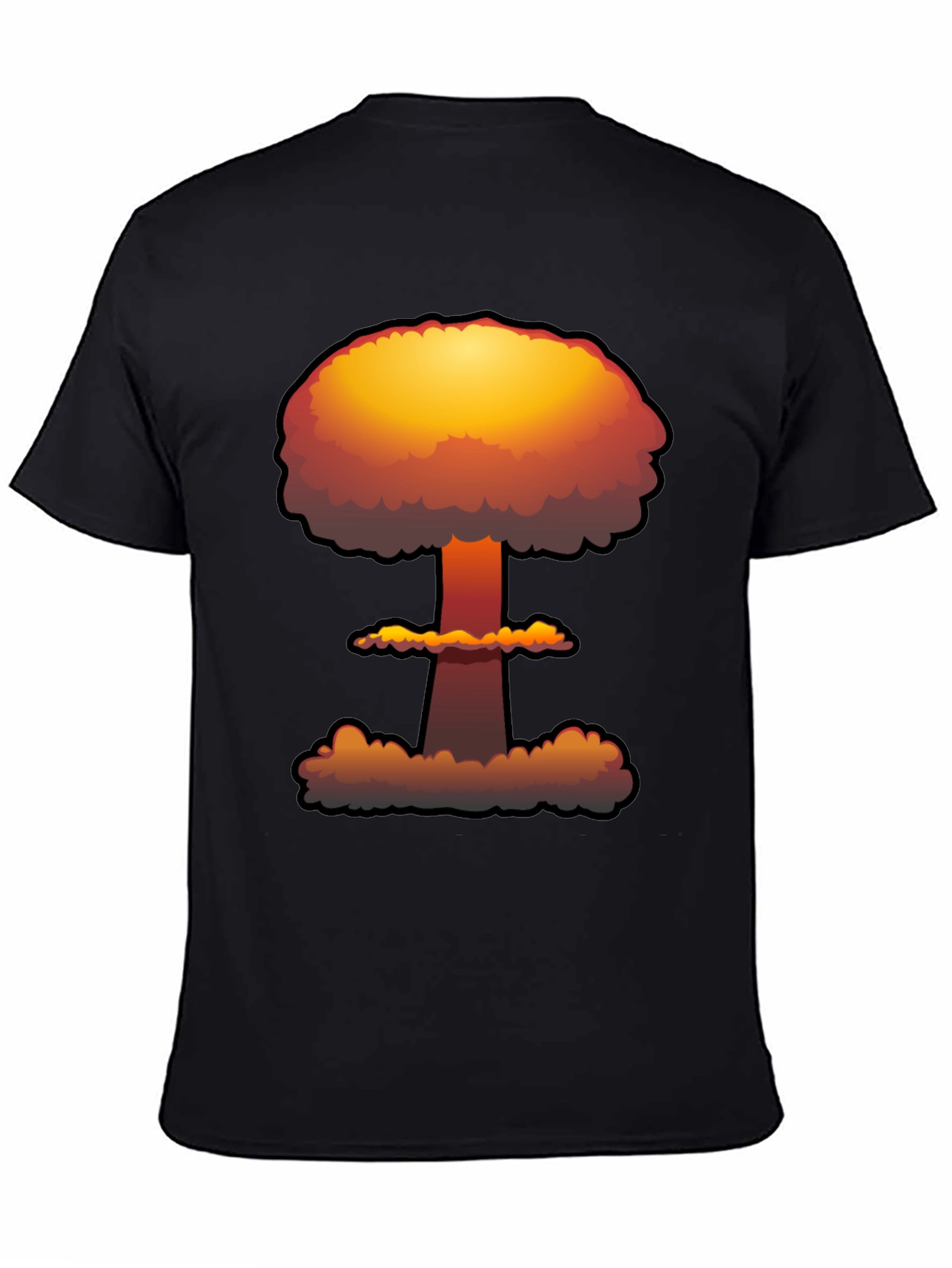 Black Nuclear Explosion Graphic Tee - Soft Cotton view 4