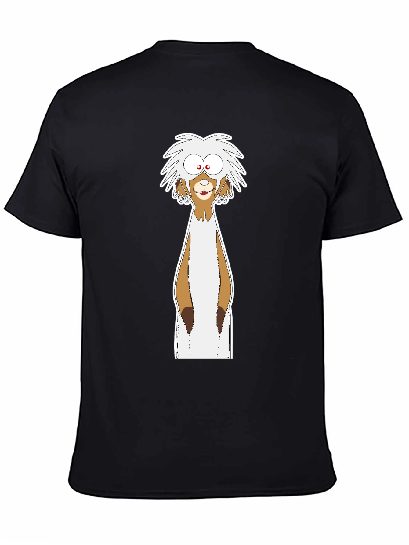 Black Cartoon Meerkat Graphic T-Shirt view 4