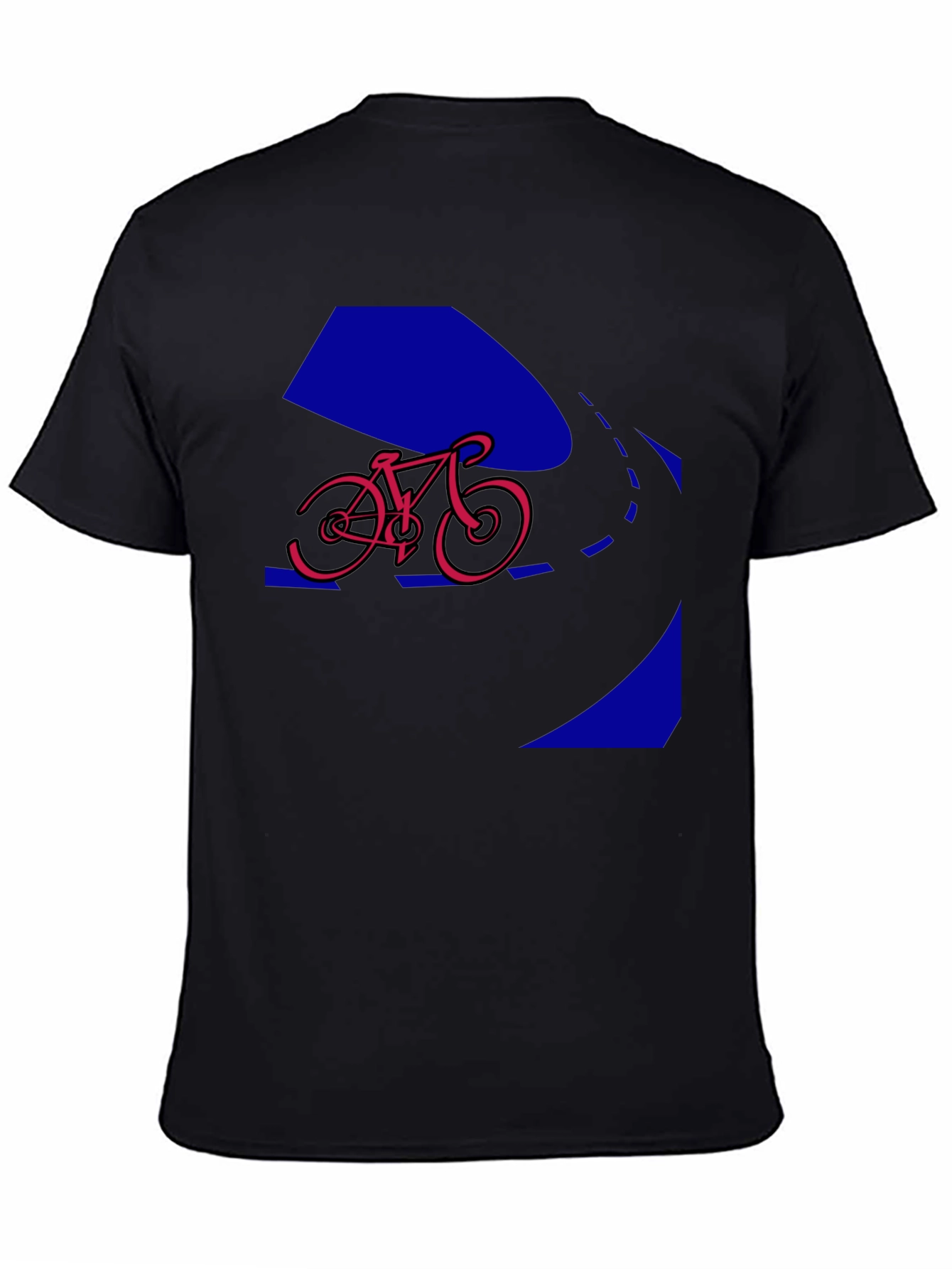 Black Bike Graphic Tee - Black Crew Neck view 4