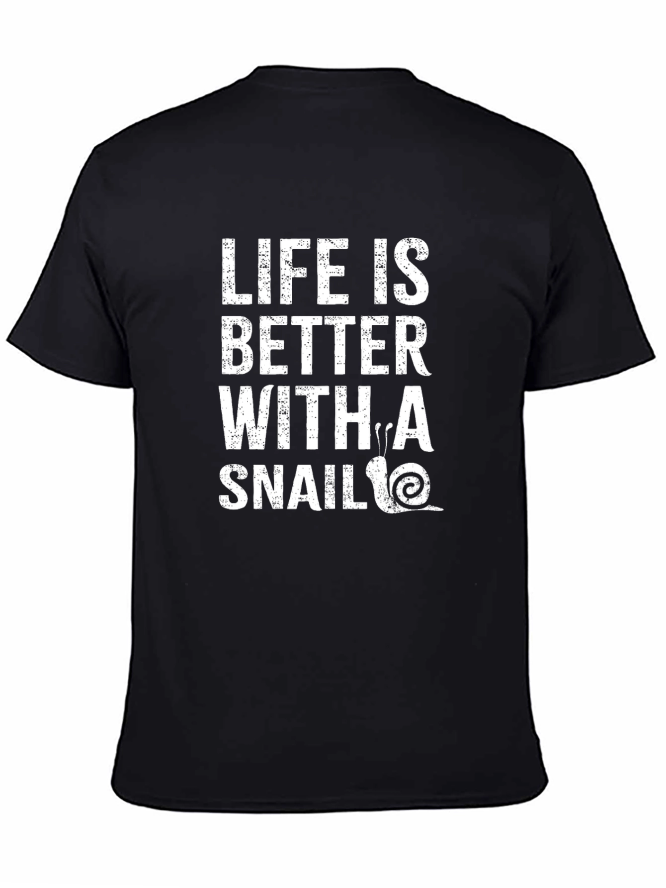 Black Life Is Better With a Snail Graphic Tee view 4