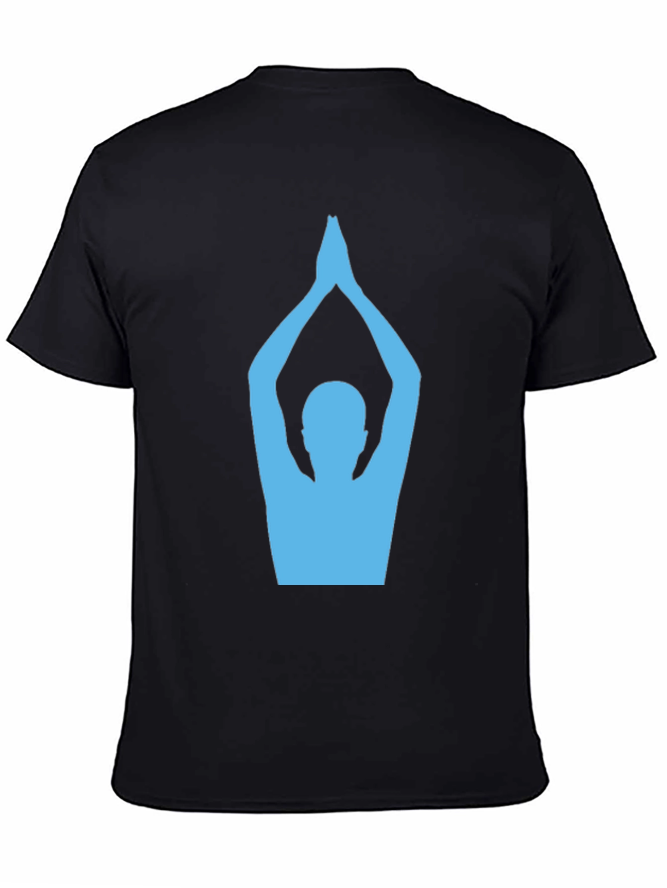 Black Yoga Pose Graphic T-Shirt view 4