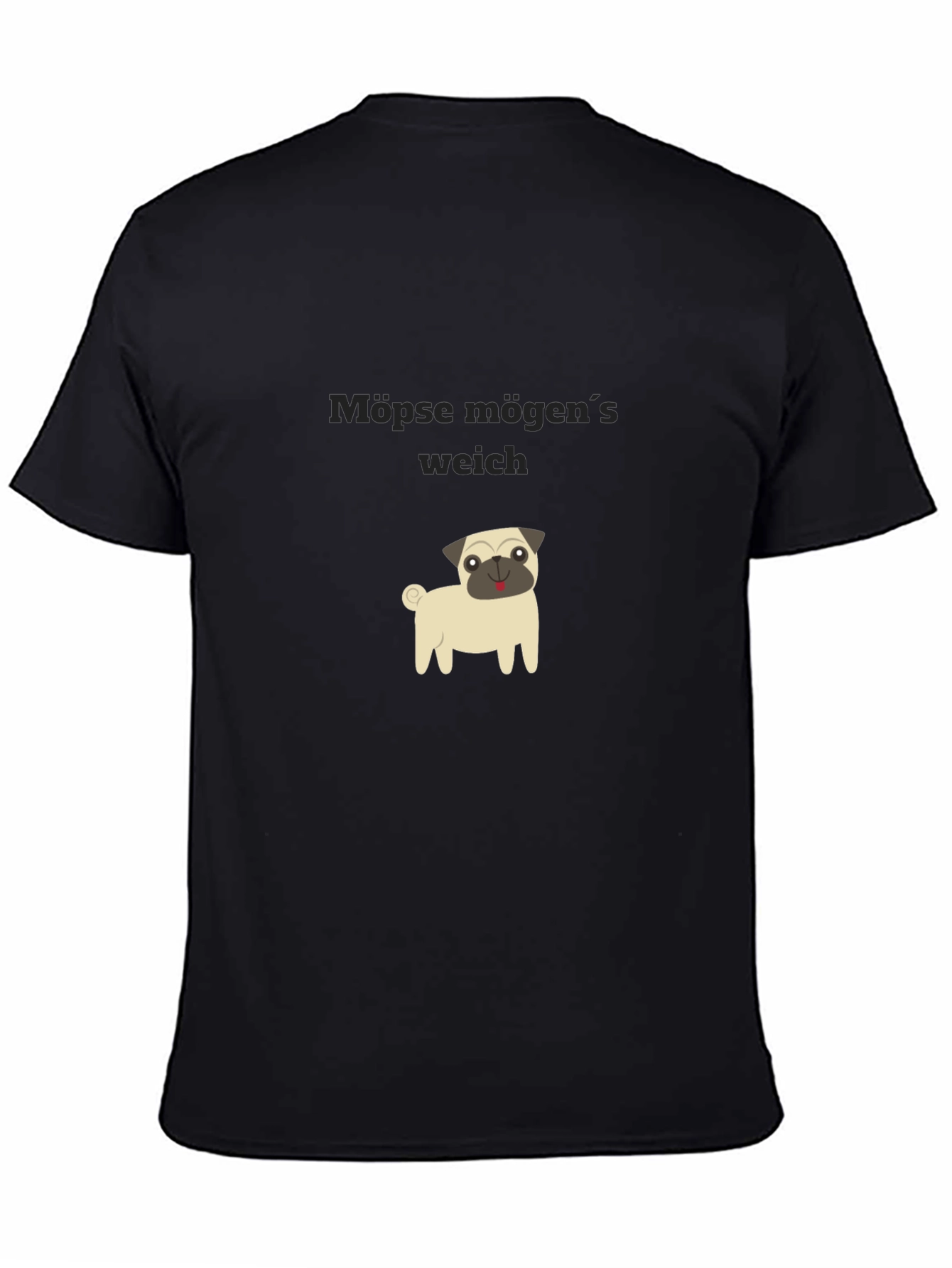 Pug Lovers Black T-Shirt: Möpse mögen's weich - 4