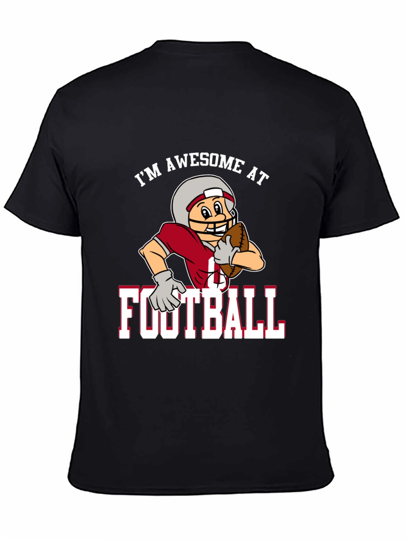 Black Awesome Football T-Shirt view 4