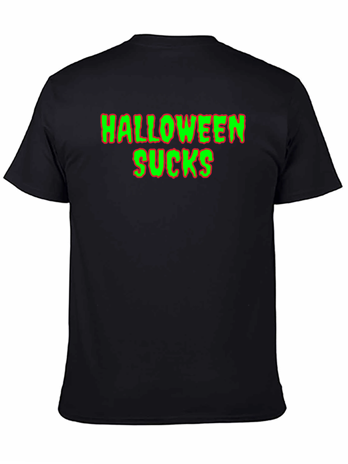 Black Halloween Sucks T-Shirt view 4
