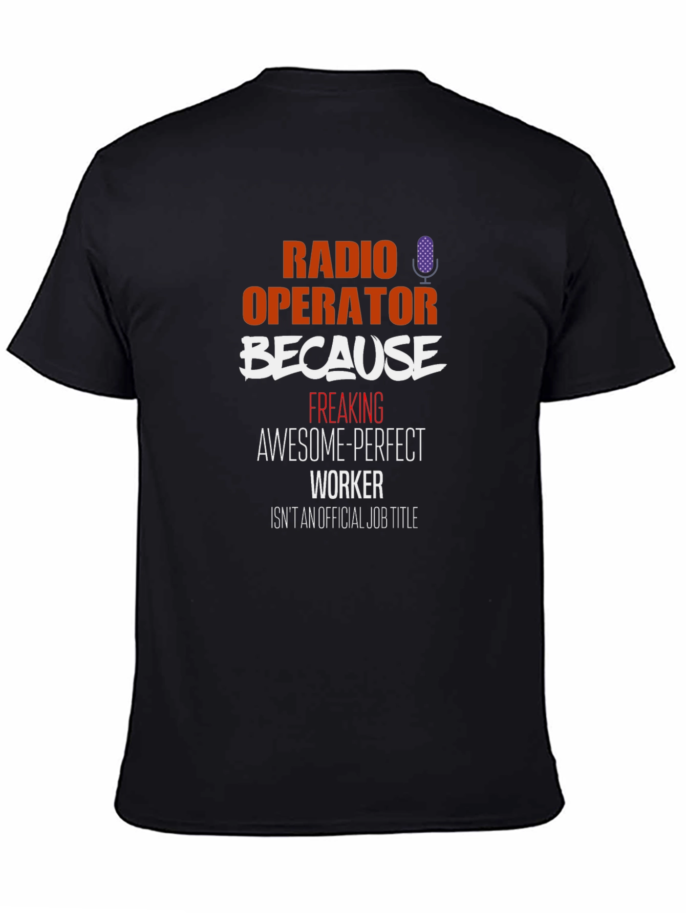 Black Radio Operator Graphic T-Shirt view 4