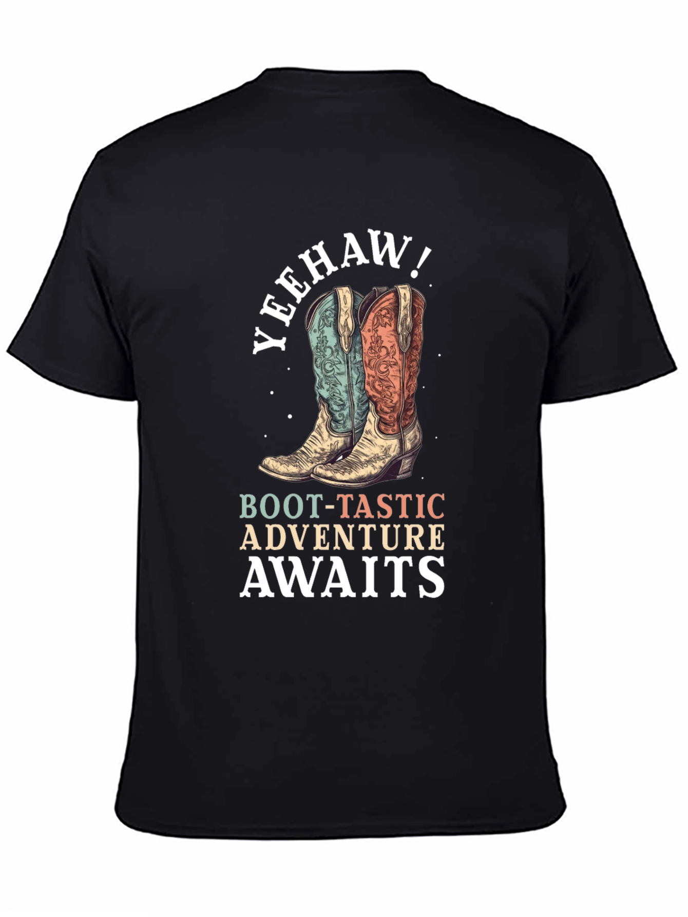Yeehaw Cowboy Boots Graphic T-Shirt - 4