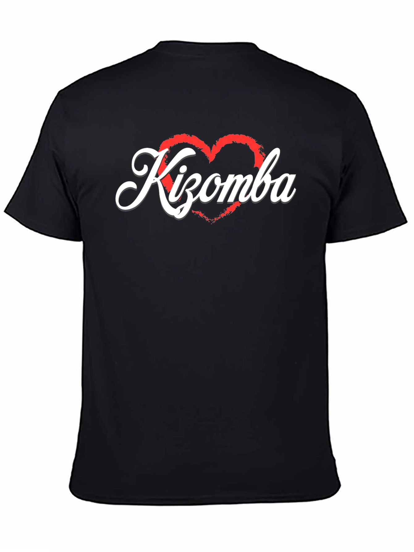 Black Kizomba Heart Graphic Tee - Dance Lover's T-Shirt view 4