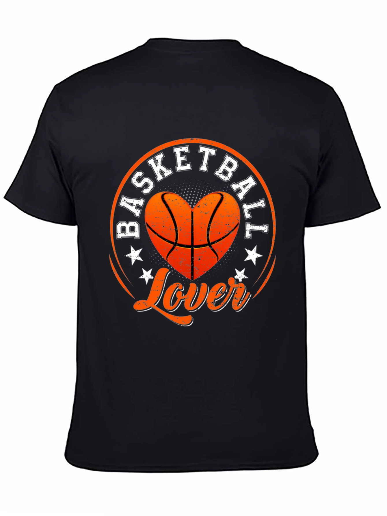 Black Basketball Lover Graphic T-Shirt view 4