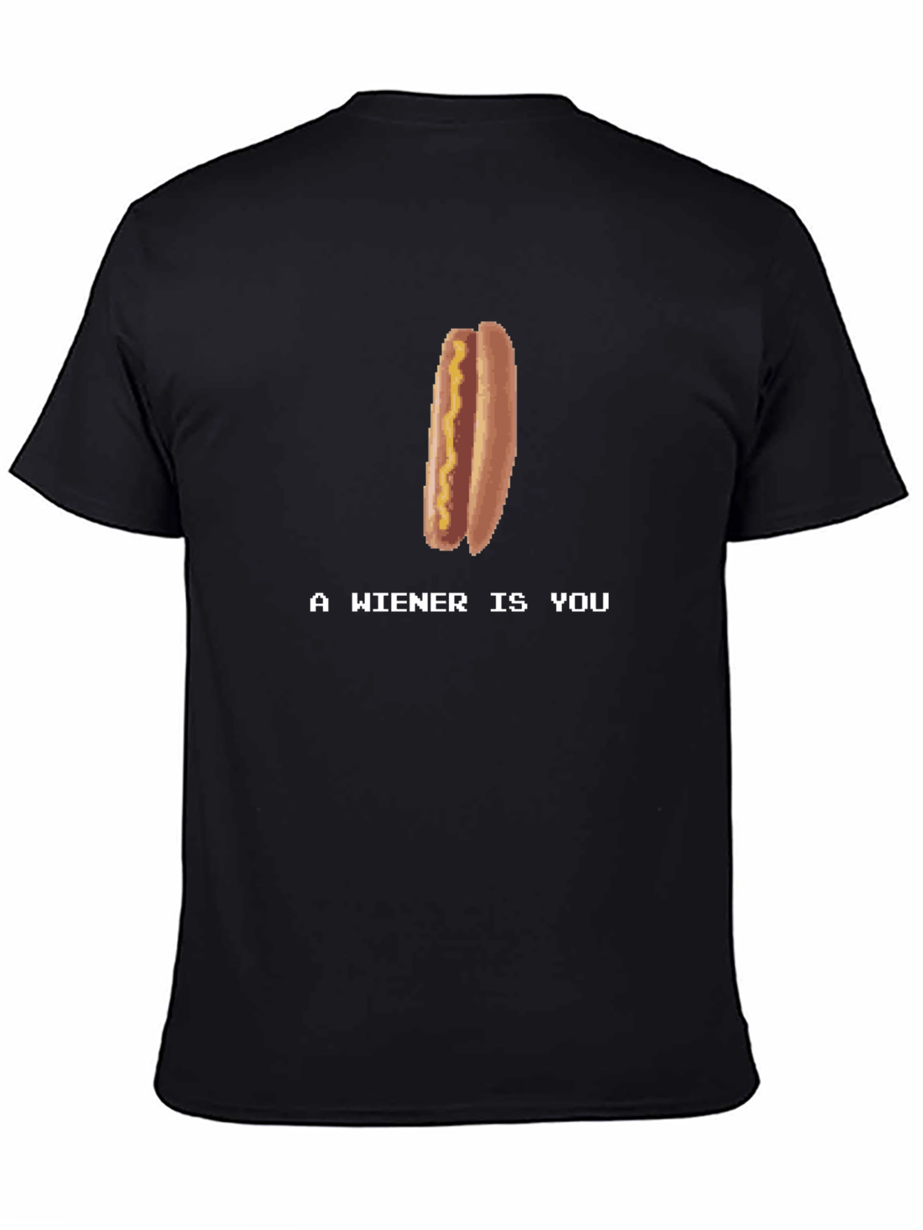 A Wiener Is You T-Shirt - Retro Game Style Hotdog Tee - 4