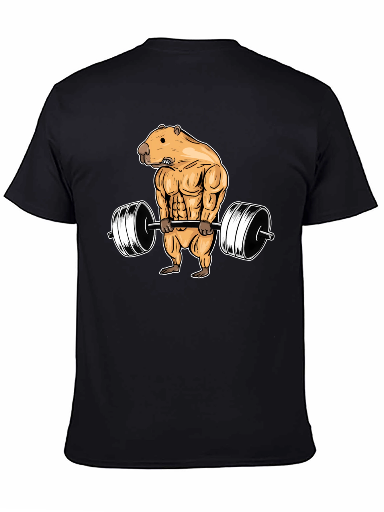 Black Weightlifting Beaver T-Shirt view 4