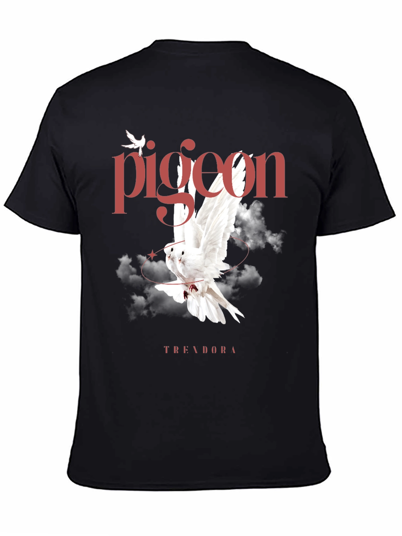 Black Pigeon Graphic Black T-Shirt - Trending Now! view 4