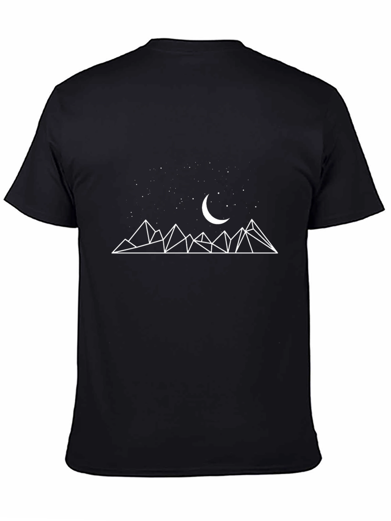 Black Mountain Moon Graphic Tee - Modern Minimalist Style view 4