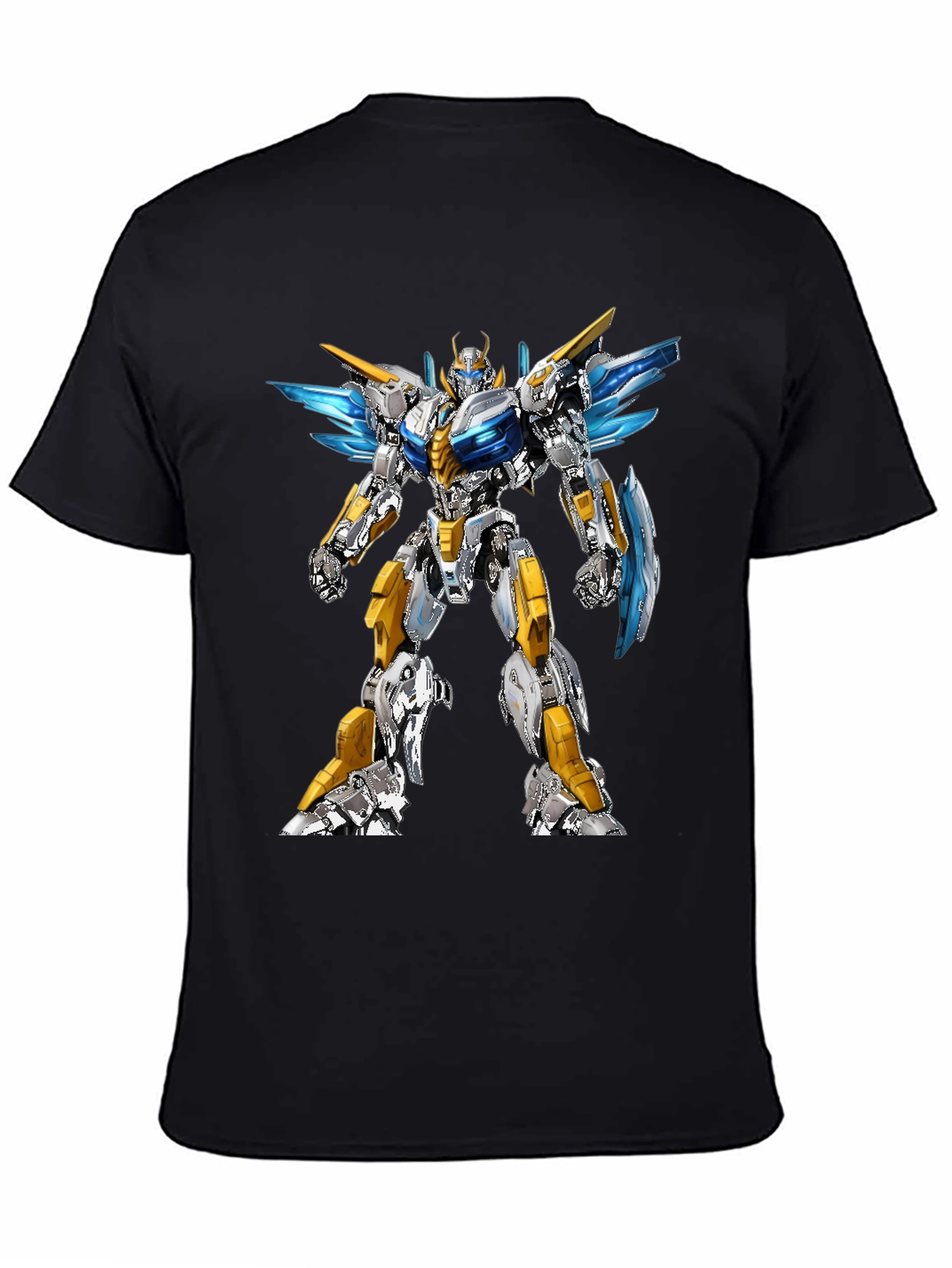 Black Robot Graphic Black T-Shirt view 4