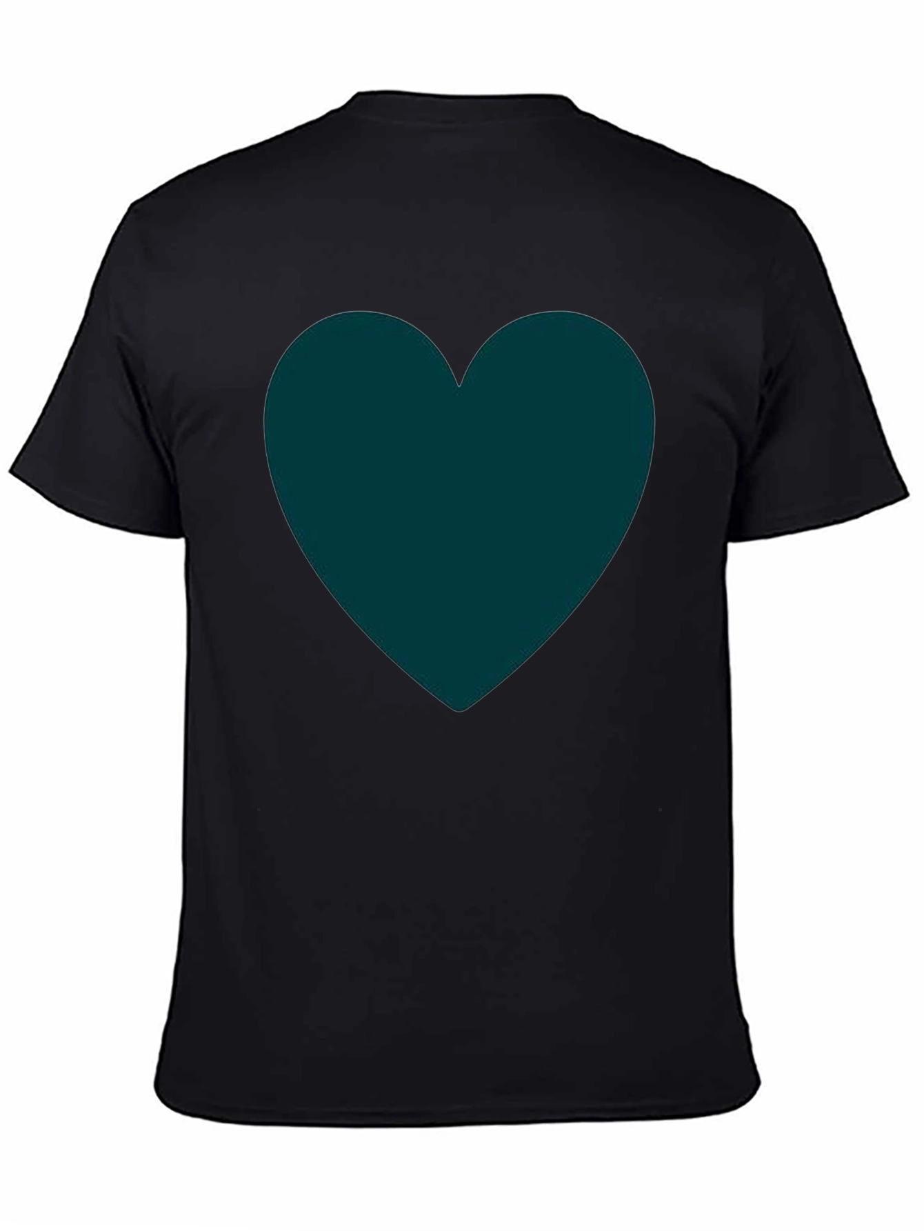 Black Heart Graphic Tee - Soft Black Casual Shirt view 4