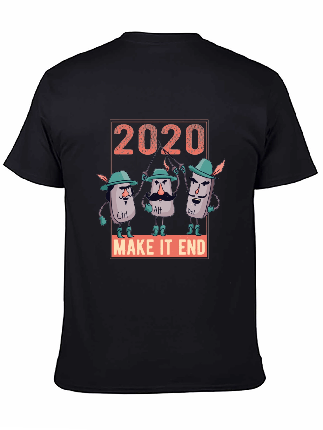 Black 2020 Keyboard Warrior T-Shirt view 4