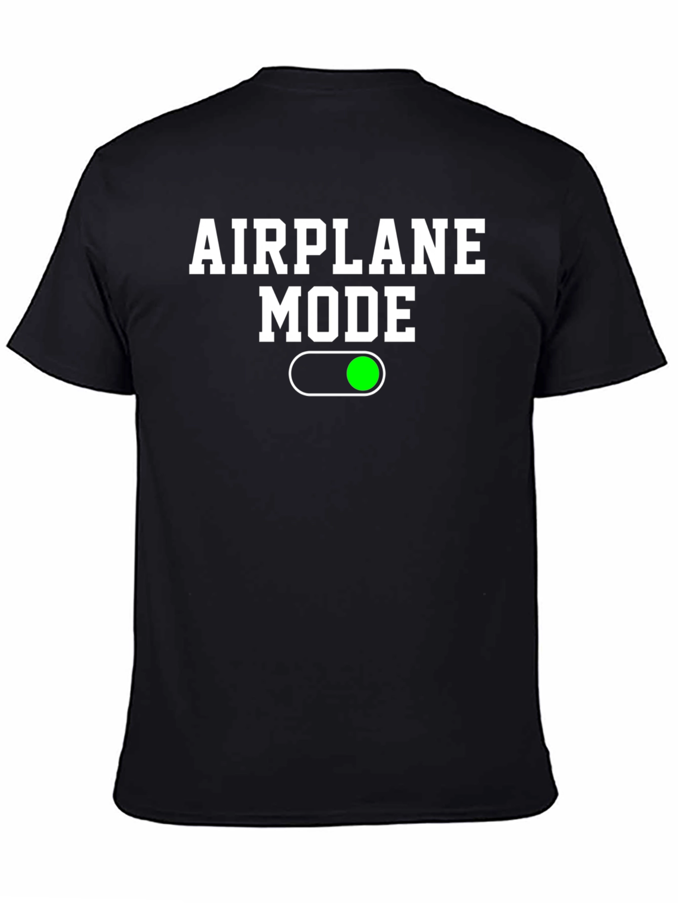 Black Airplane Mode Graphic T-Shirt - Travel Ready view 4