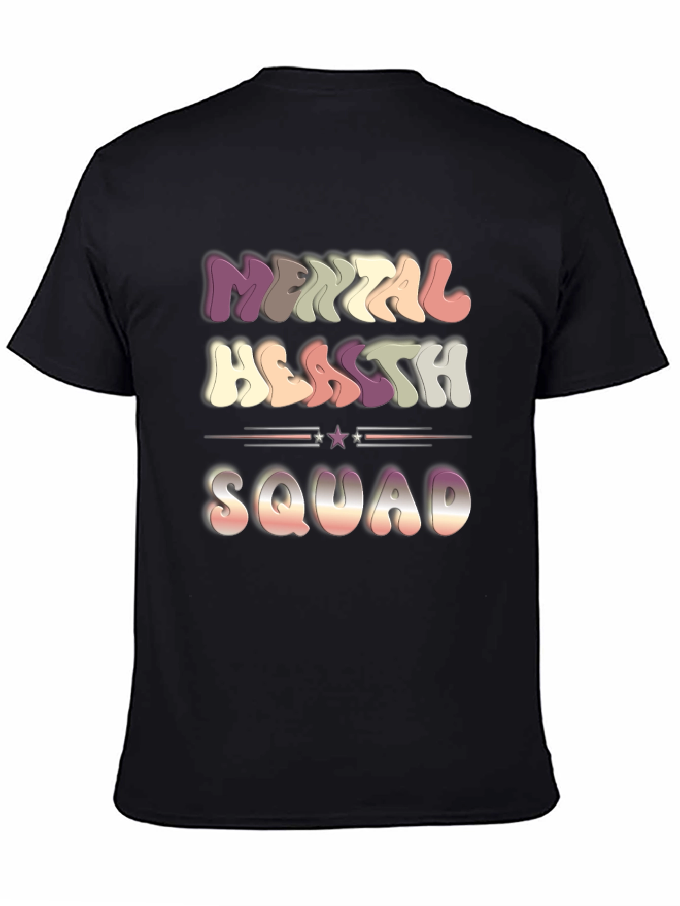 Black Mental Health Squad T-Shirt view 4