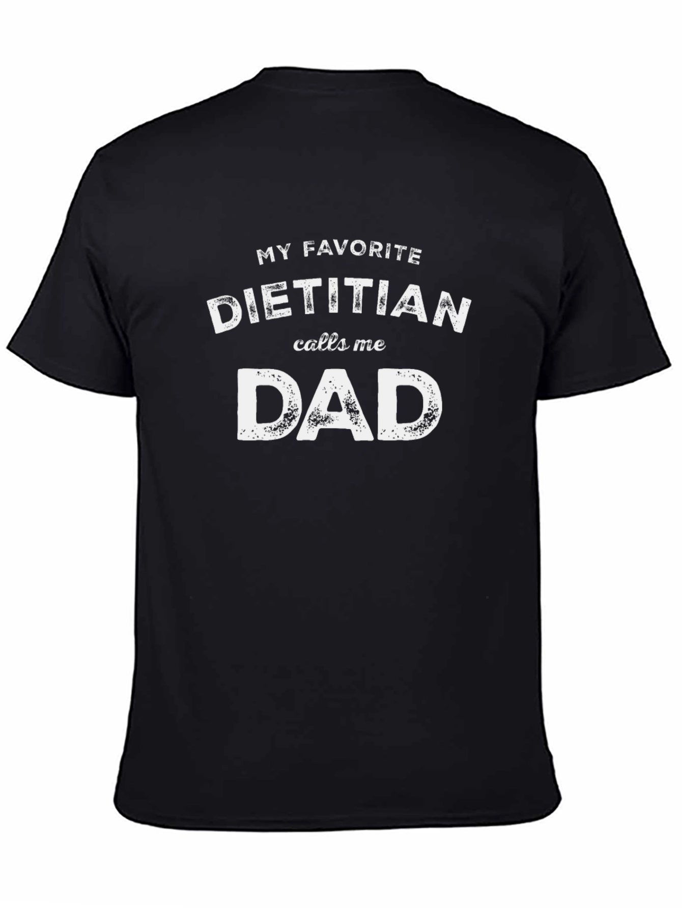 Black Dietitian Dad T-Shirt - Funny Father's Day Gift view 4