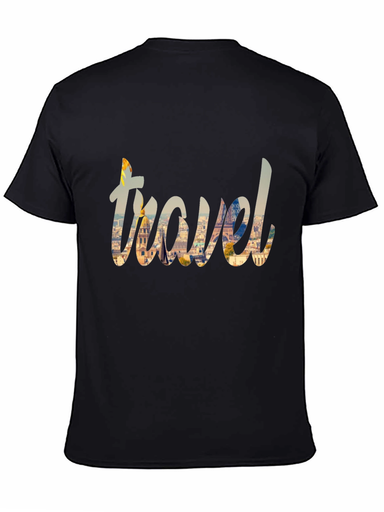 Black Travel Graphic Tee - Black T-Shirt view 4