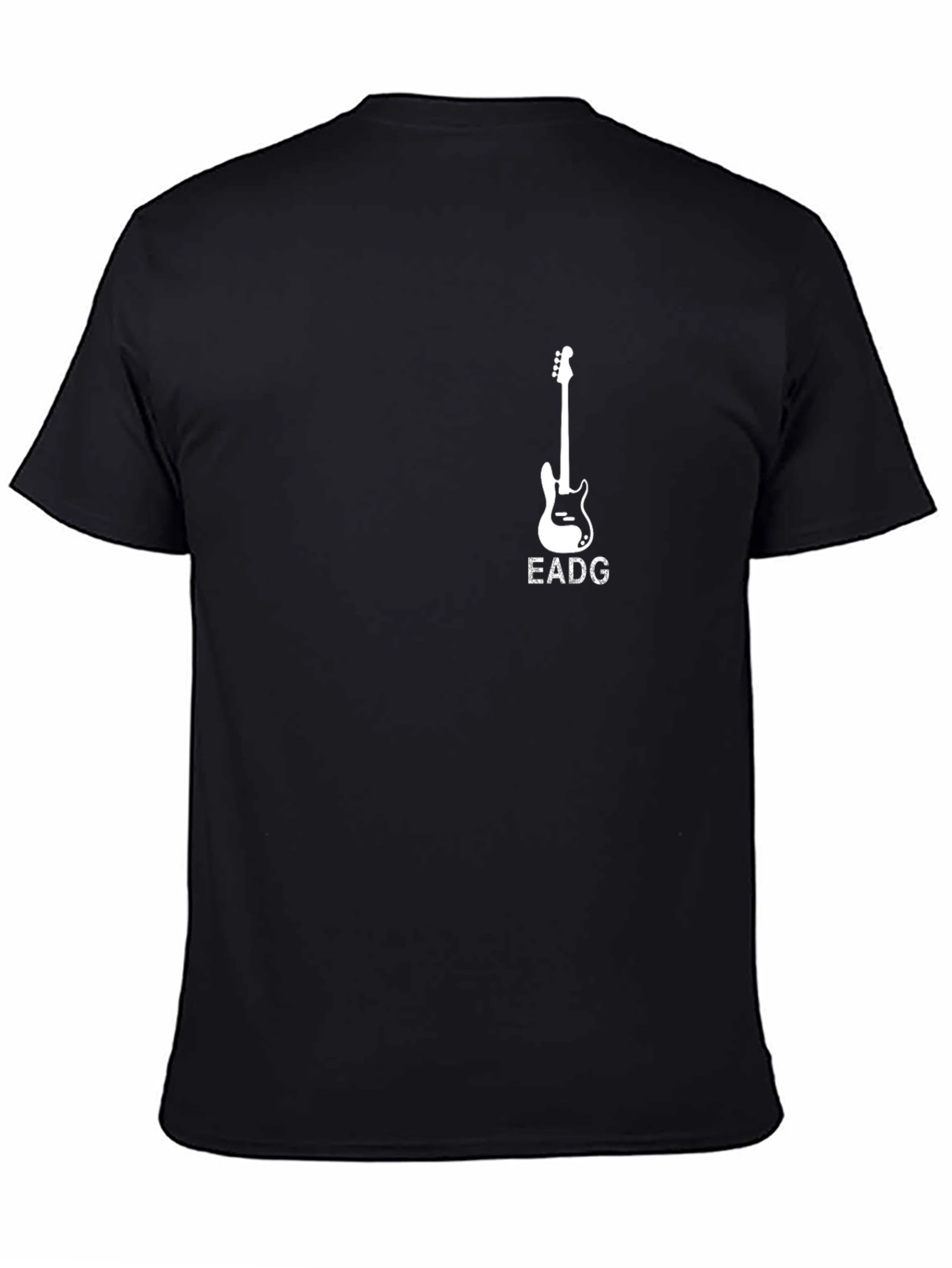 Black Guitar EADG T-Shirt - Musician Tee view 4