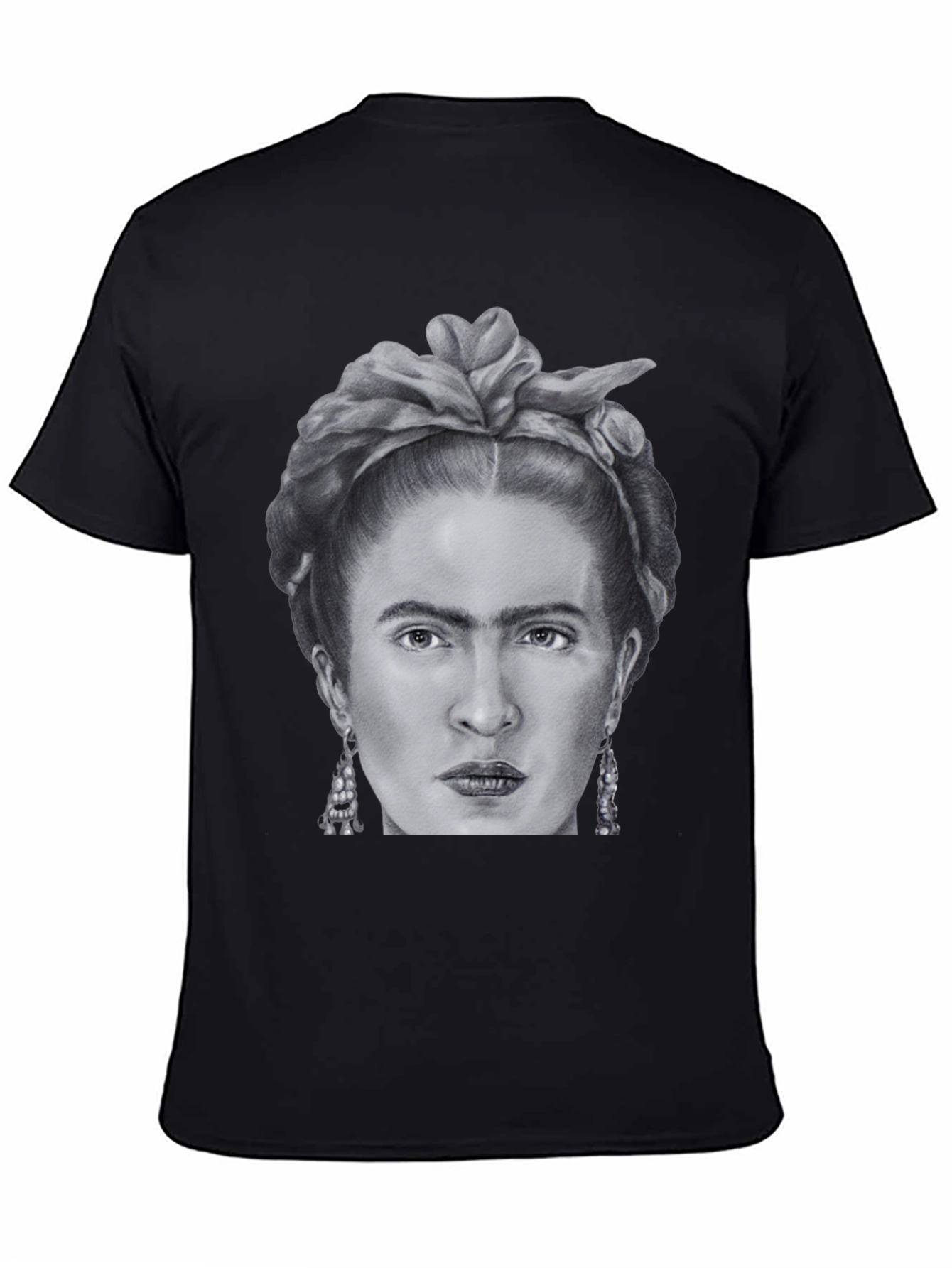 Black Frida Kahlo Graphic Tee - Black Unisex T-Shirt view 4