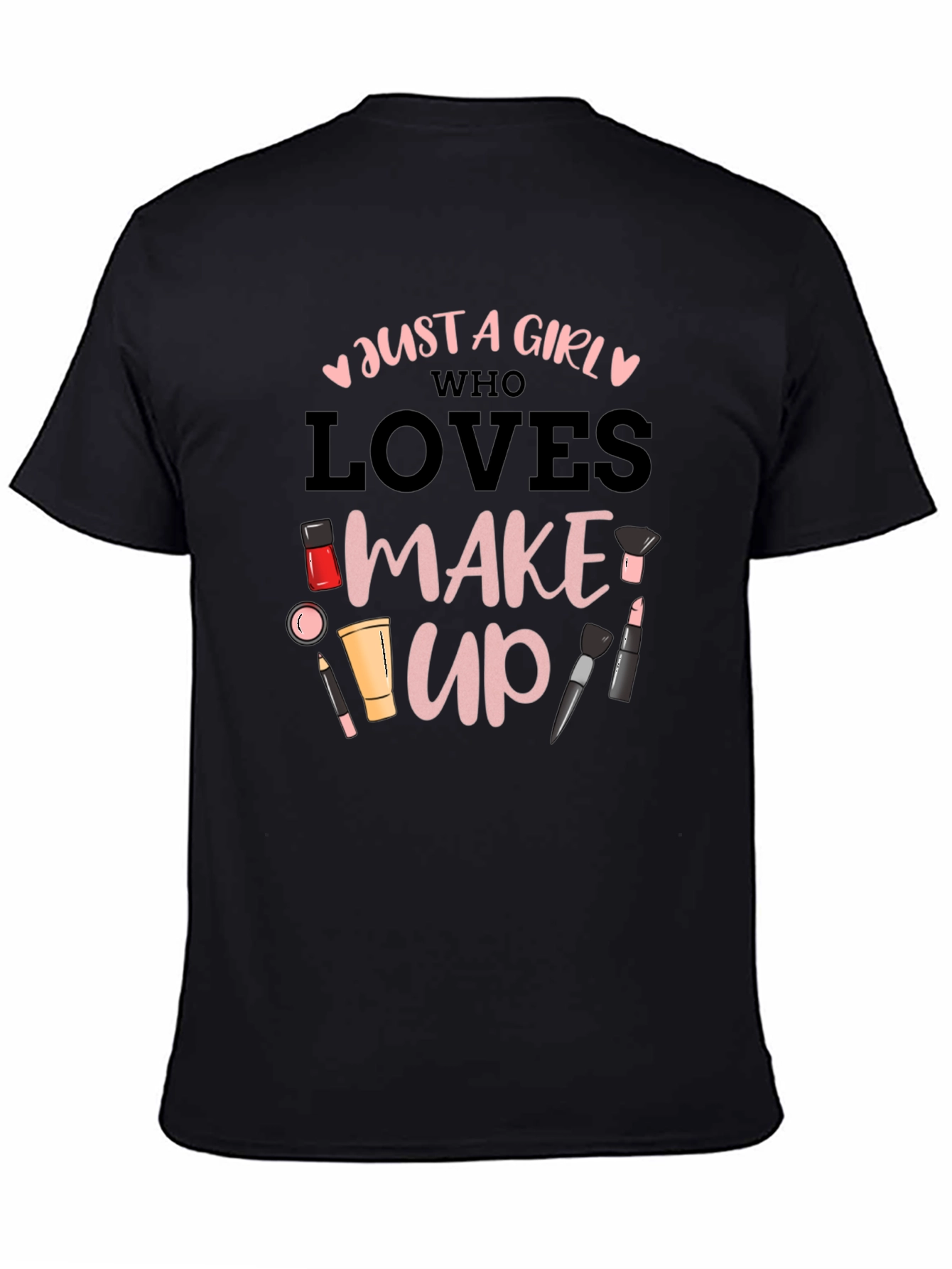 Black Makeup Lover's Graphic Tee view 4