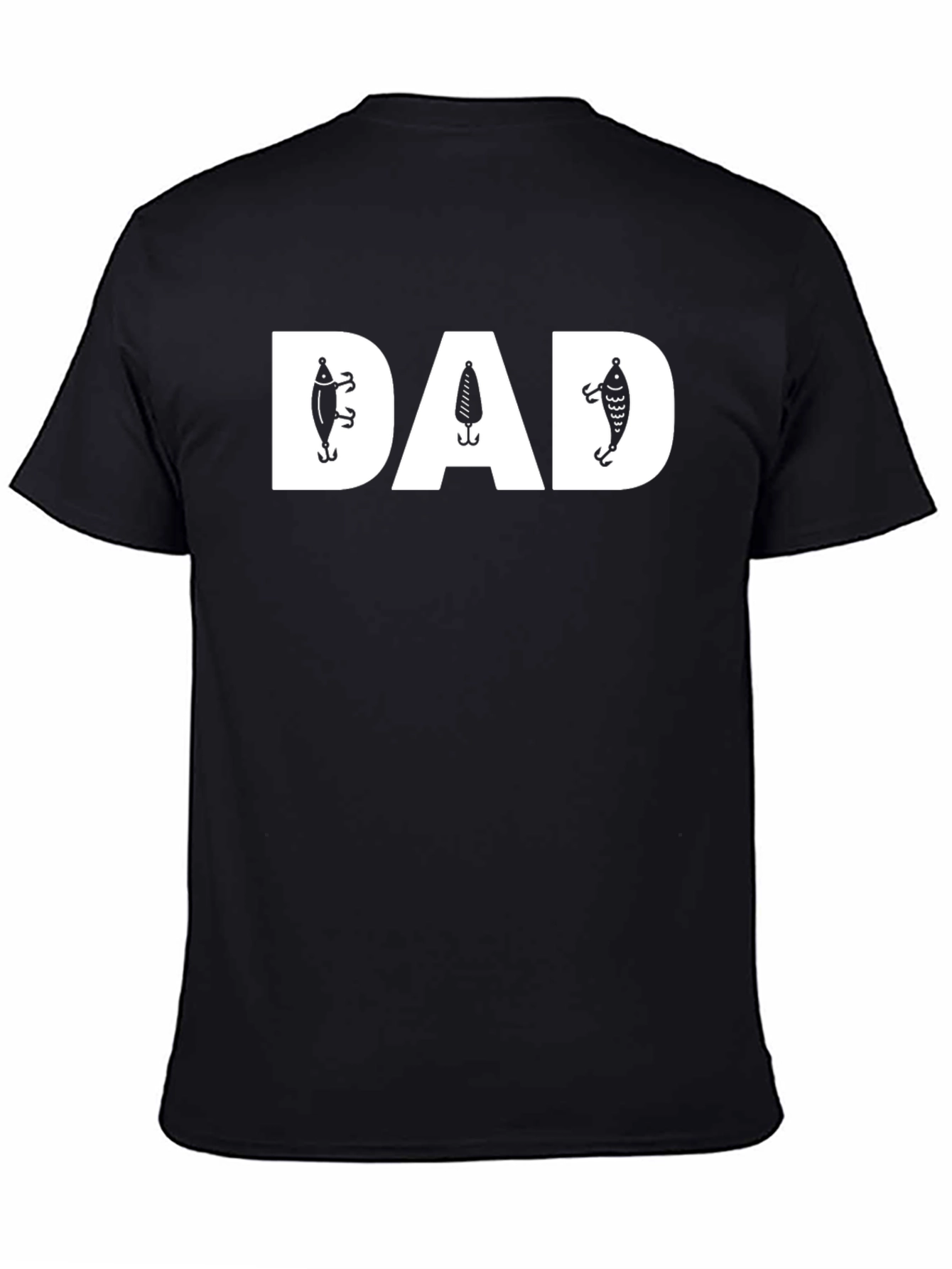 Black Fishing Dad T-Shirt view 4