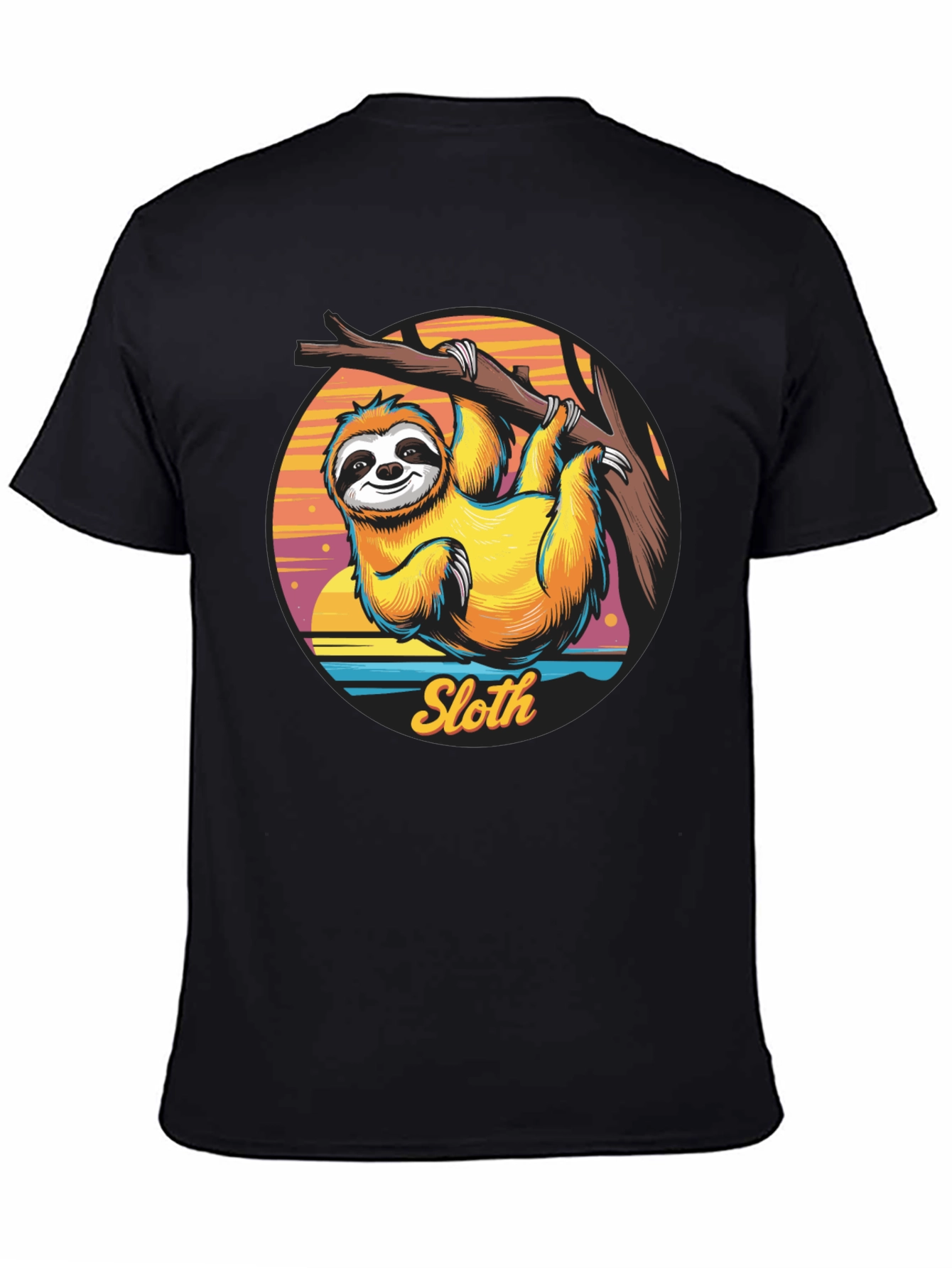 Black Sloth Graphic T-Shirt - Hang Loose Style view 4