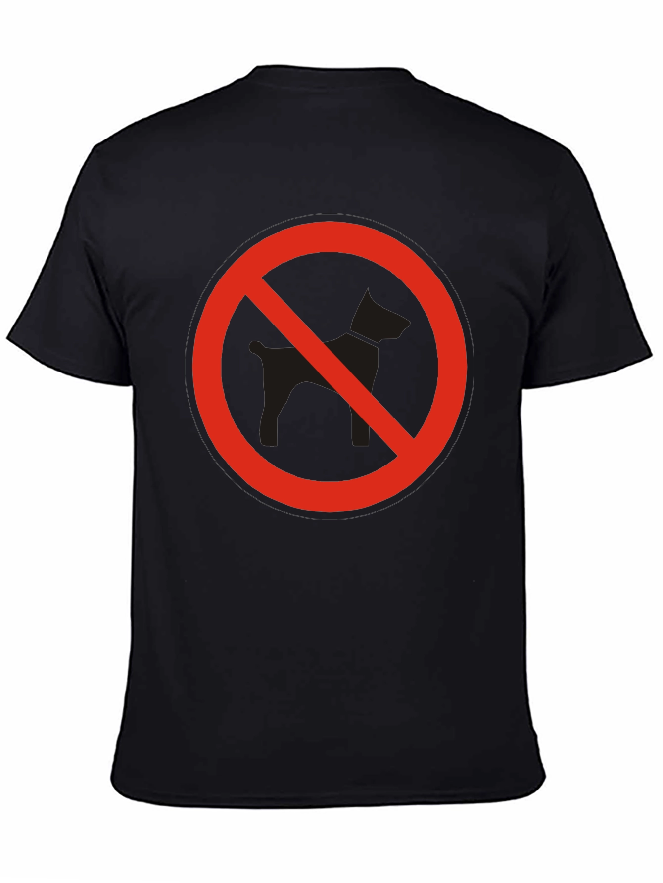 Black No Dogs Allowed Graphic T-Shirt view 4