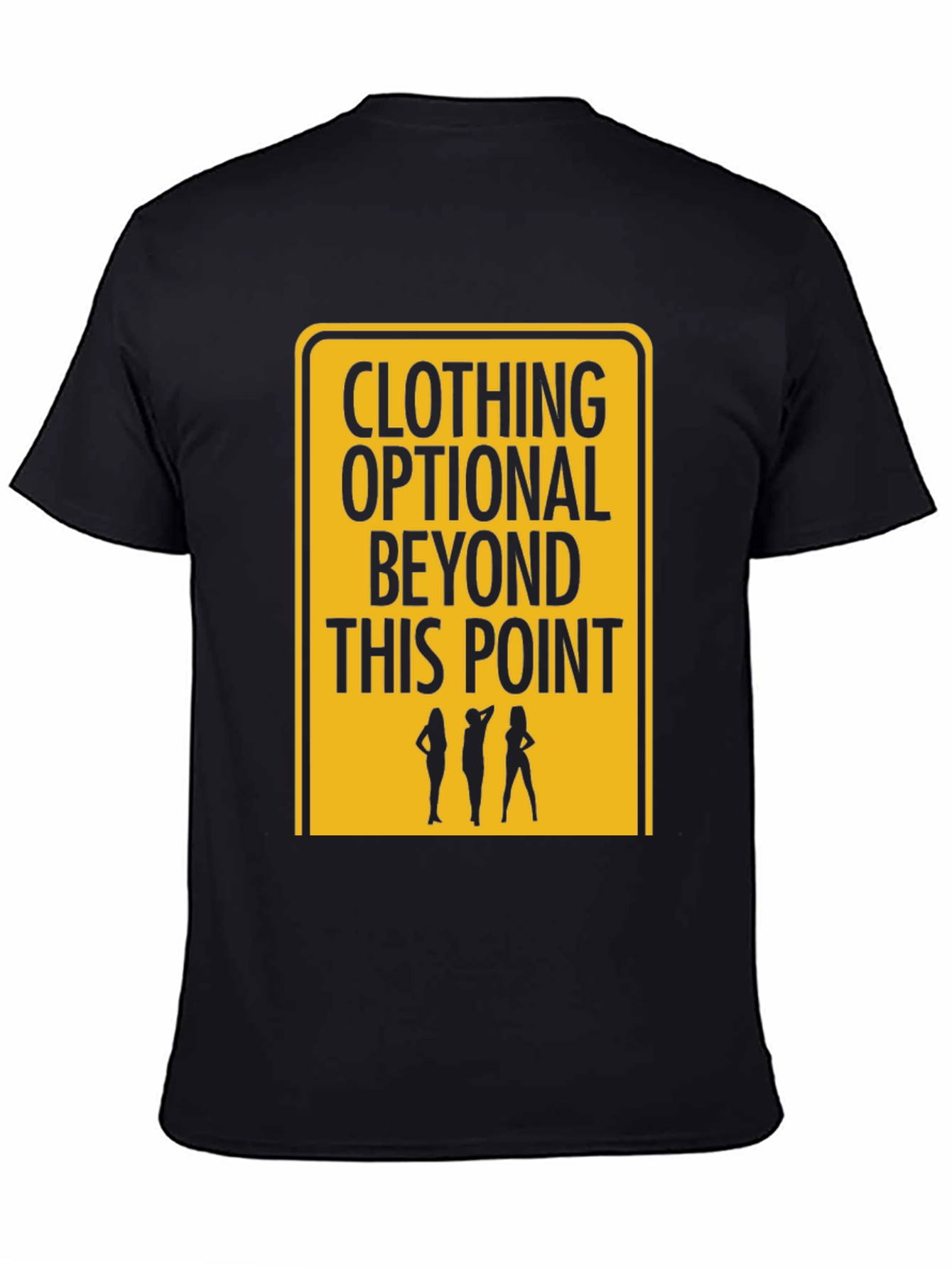 Black Clothing Optional T-Shirt - Funny Graphic Tee view 4