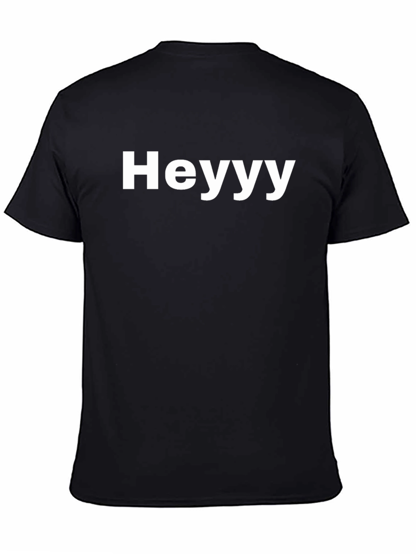 Black Heyyy Black T-Shirt - Casual Menswear view 4
