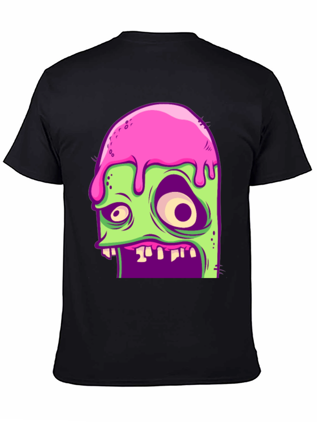 Black Zombie Melt T-Shirt - Unique Graphic Tee view 4
