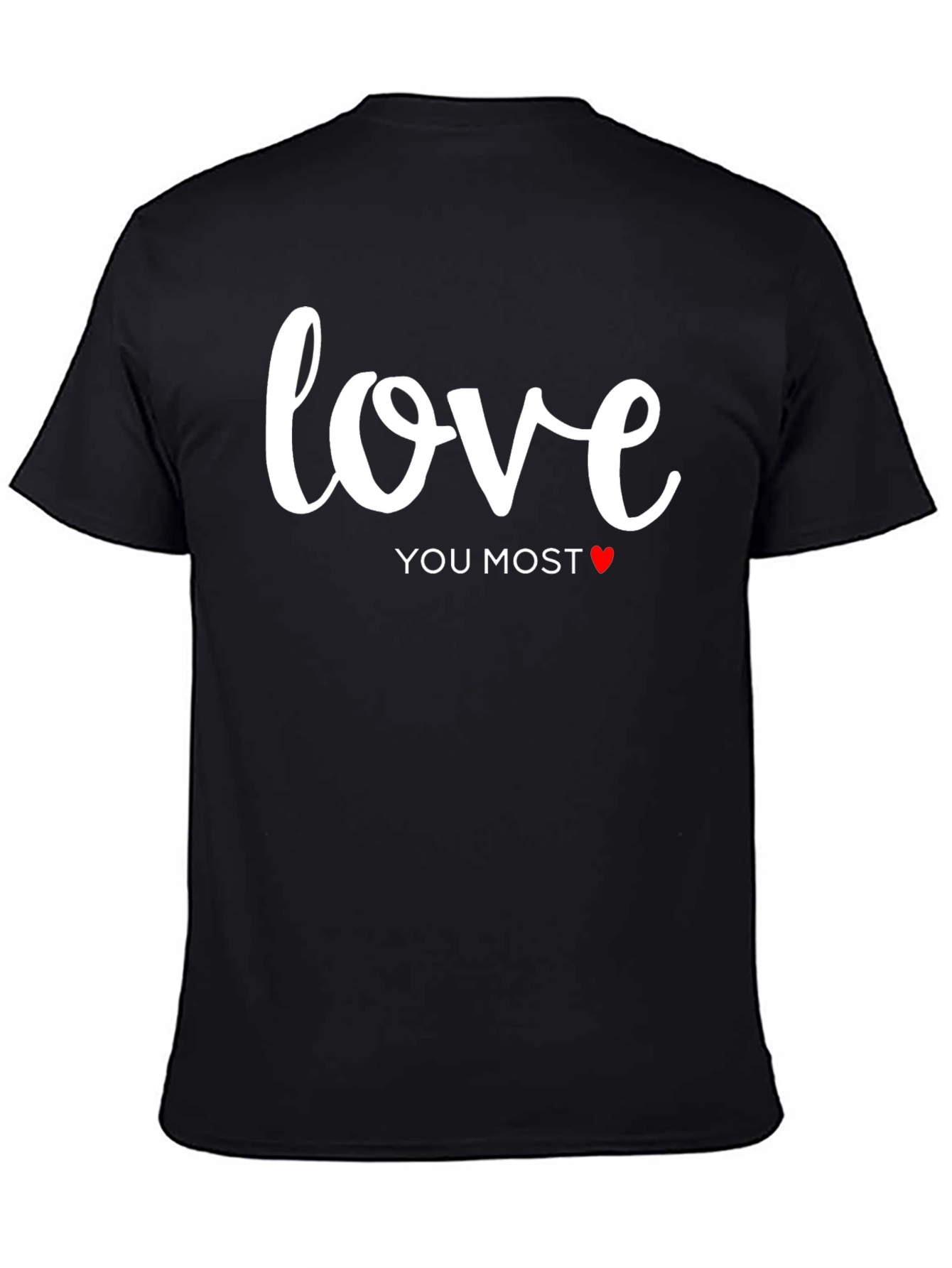 Black Love You Most Graphic Tee - Black view 4